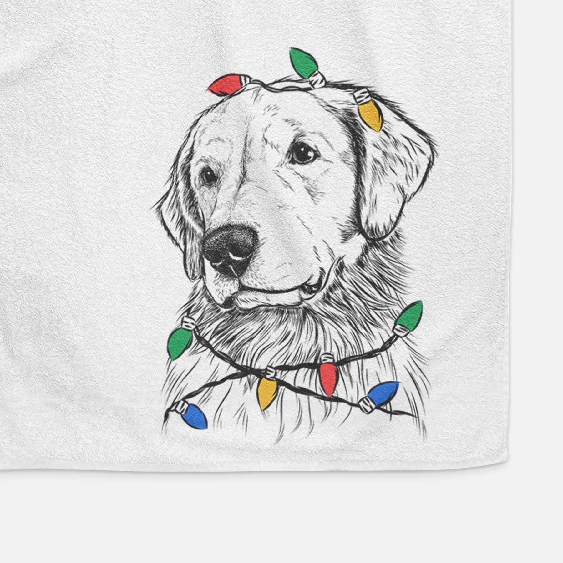 Quinn the Golden Retriever Decorative Hand Towel