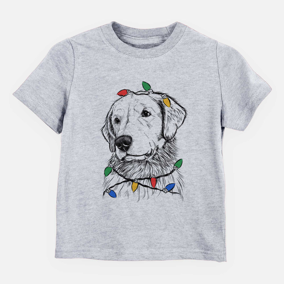 Christmas Lights Quinn the Golden Retriever - Kids/Youth/Toddler Shirt