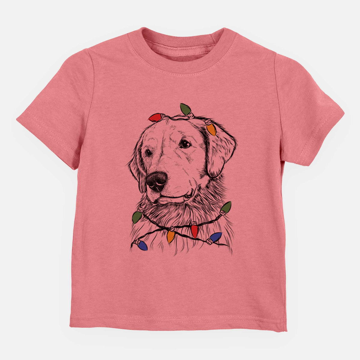 Christmas Lights Quinn the Golden Retriever - Kids/Youth/Toddler Shirt