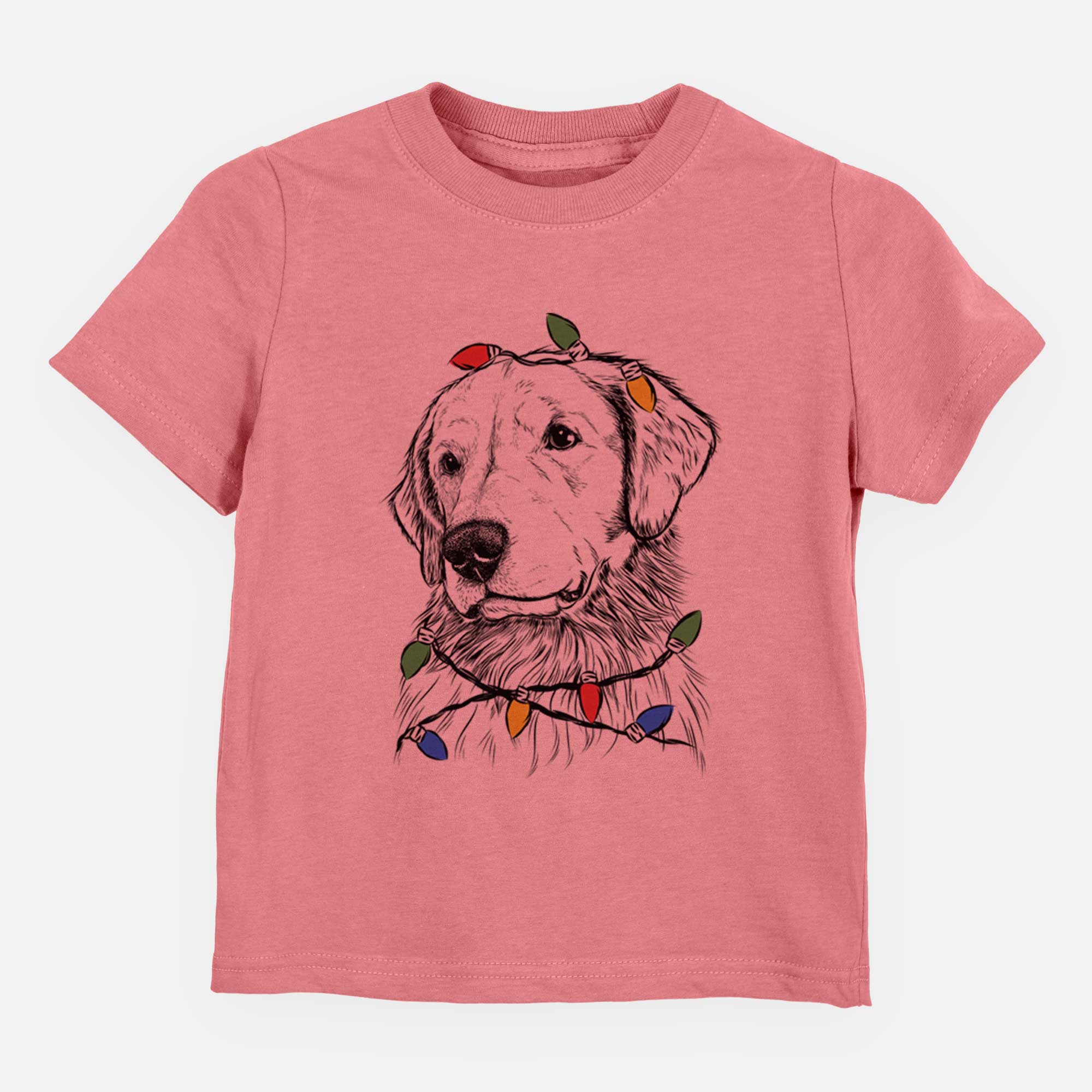 Christmas Lights Quinn the Golden Retriever - Kids/Youth/Toddler Shirt