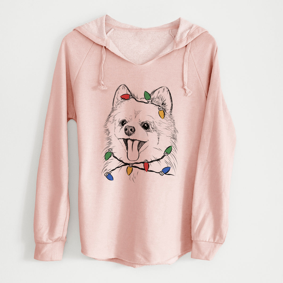 Christmas Lights Quinn the Pomeranian - Cali Wave Hooded Sweatshirt
