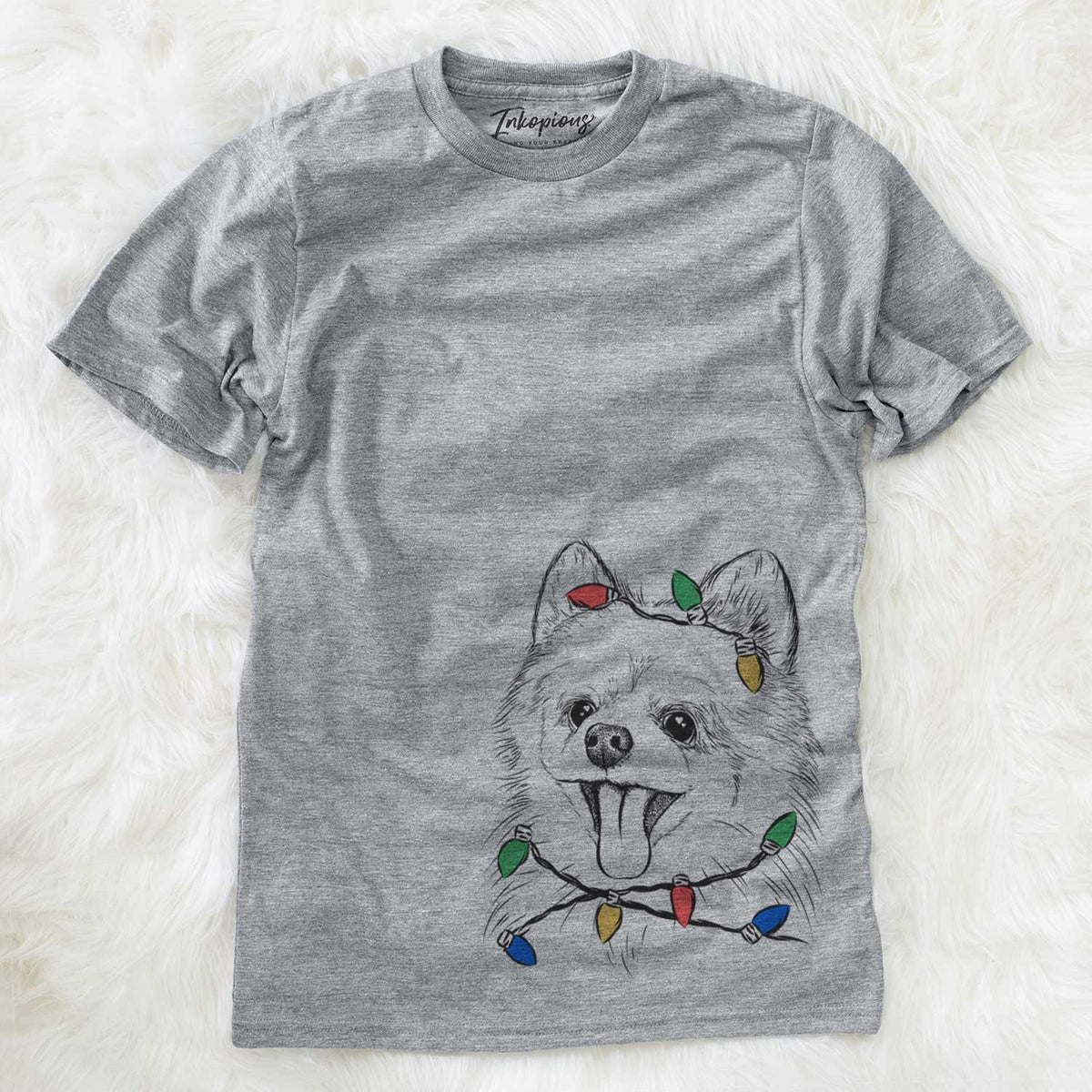 Christmas Lights Quinn the Pomeranian - Unisex Crewneck