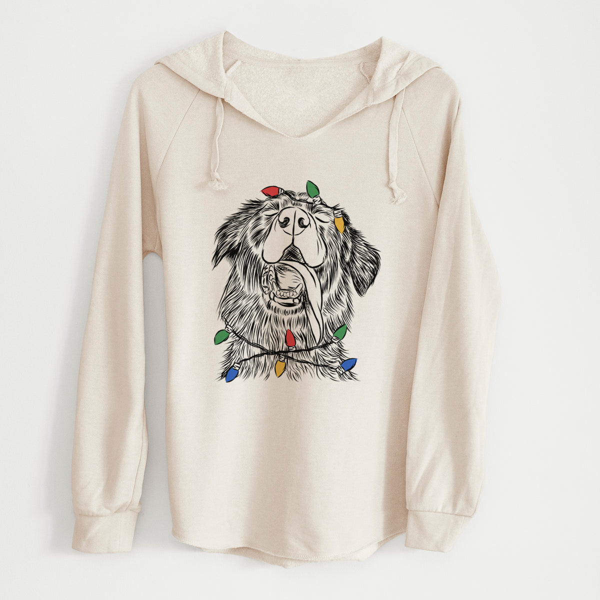 Christmas Lights Quint the Mixed Breed - Cali Wave Hooded Sweatshirt
