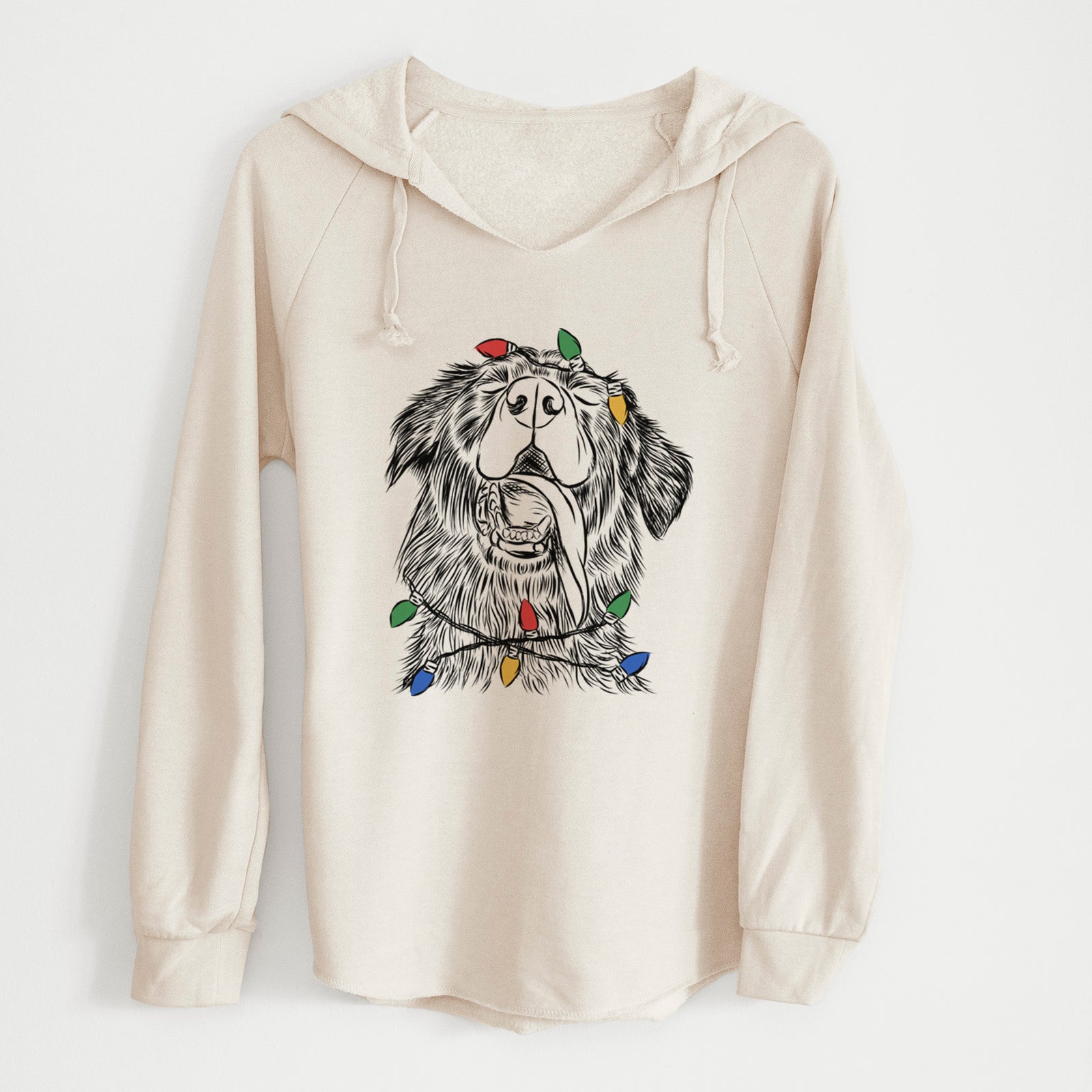Christmas Lights Quint the Mixed Breed - Cali Wave Hooded Sweatshirt