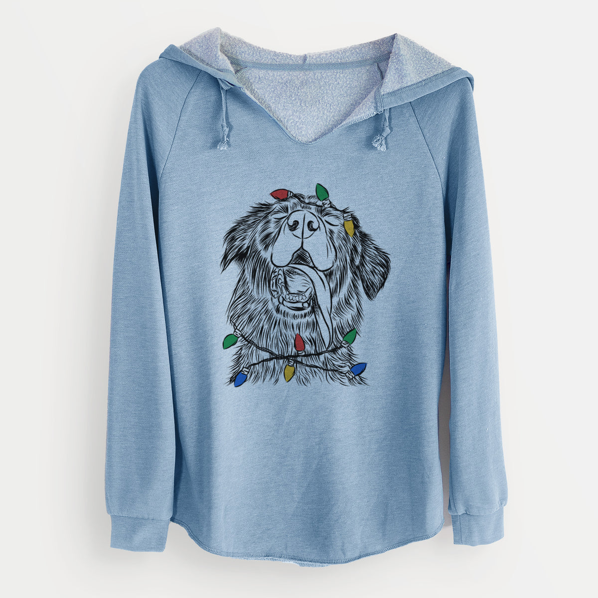 Christmas Lights Quint the Mixed Breed - Cali Wave Hooded Sweatshirt
