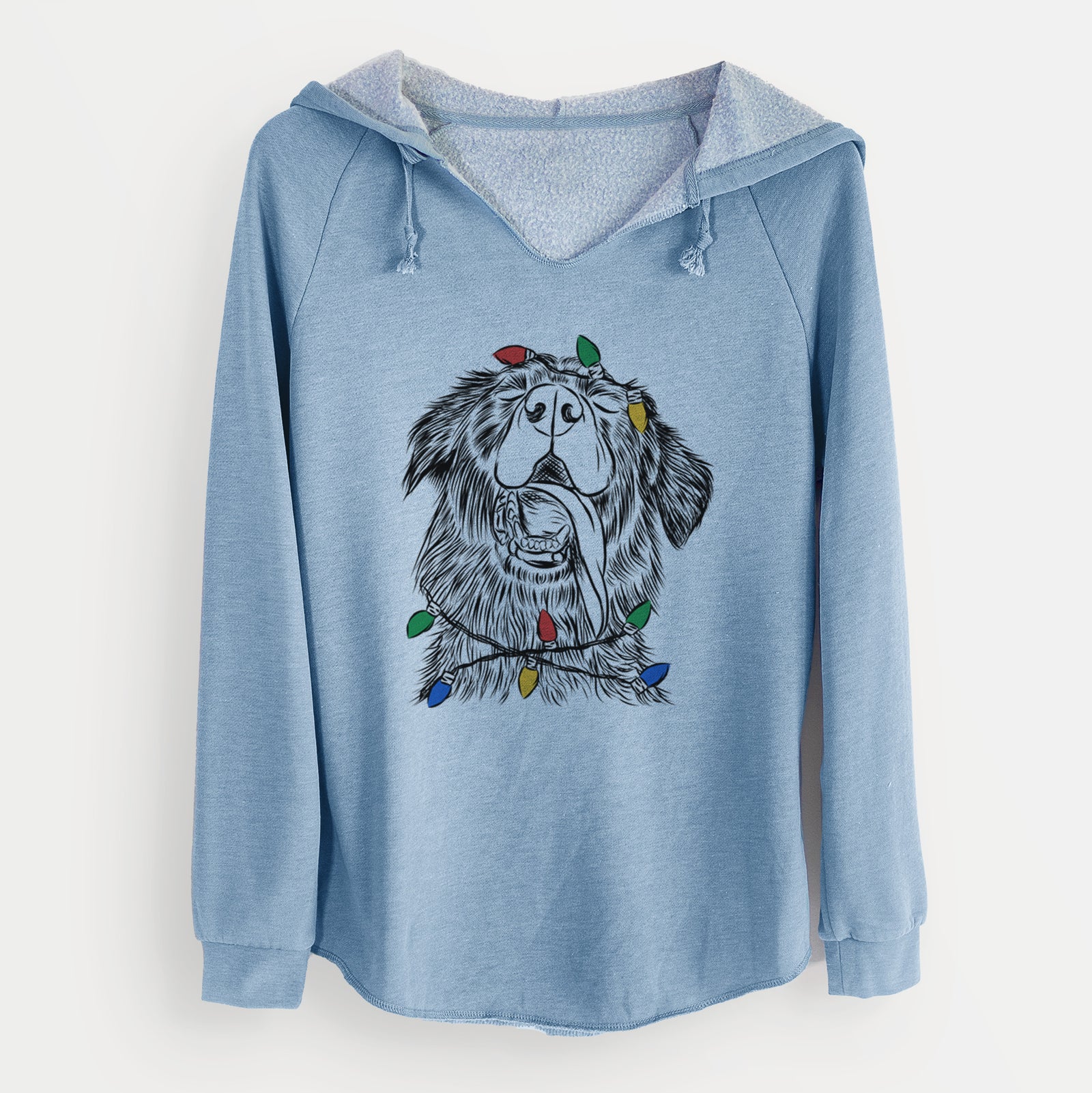Christmas Lights Quint the Mixed Breed - Cali Wave Hooded Sweatshirt
