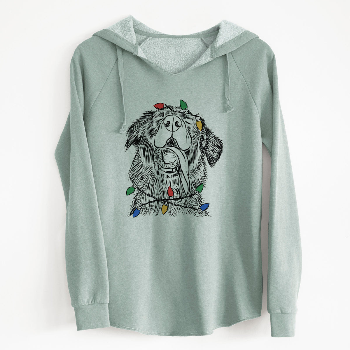 Christmas Lights Quint the Mixed Breed - Cali Wave Hooded Sweatshirt