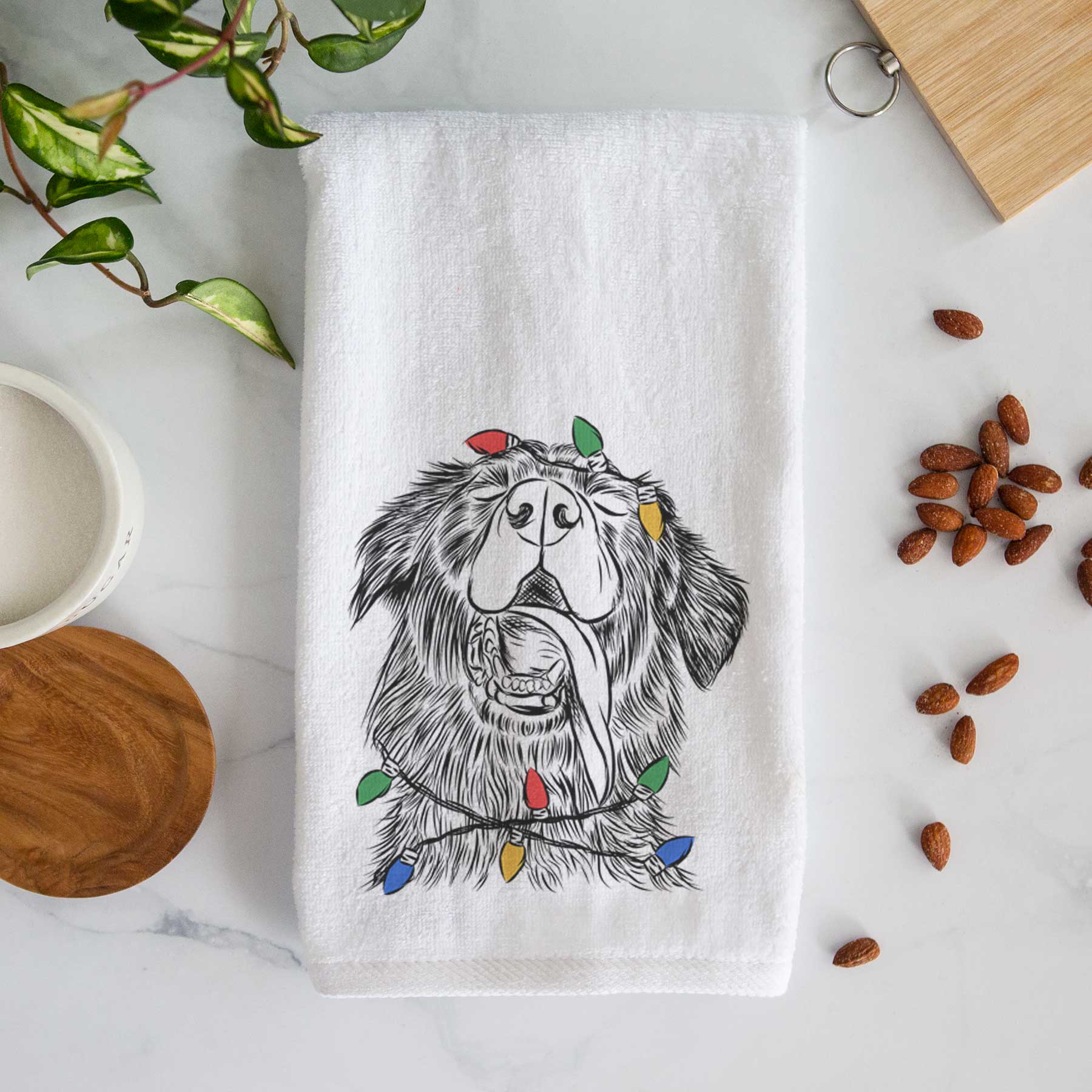 Quint the Mixed Breed Decorative Hand Towel