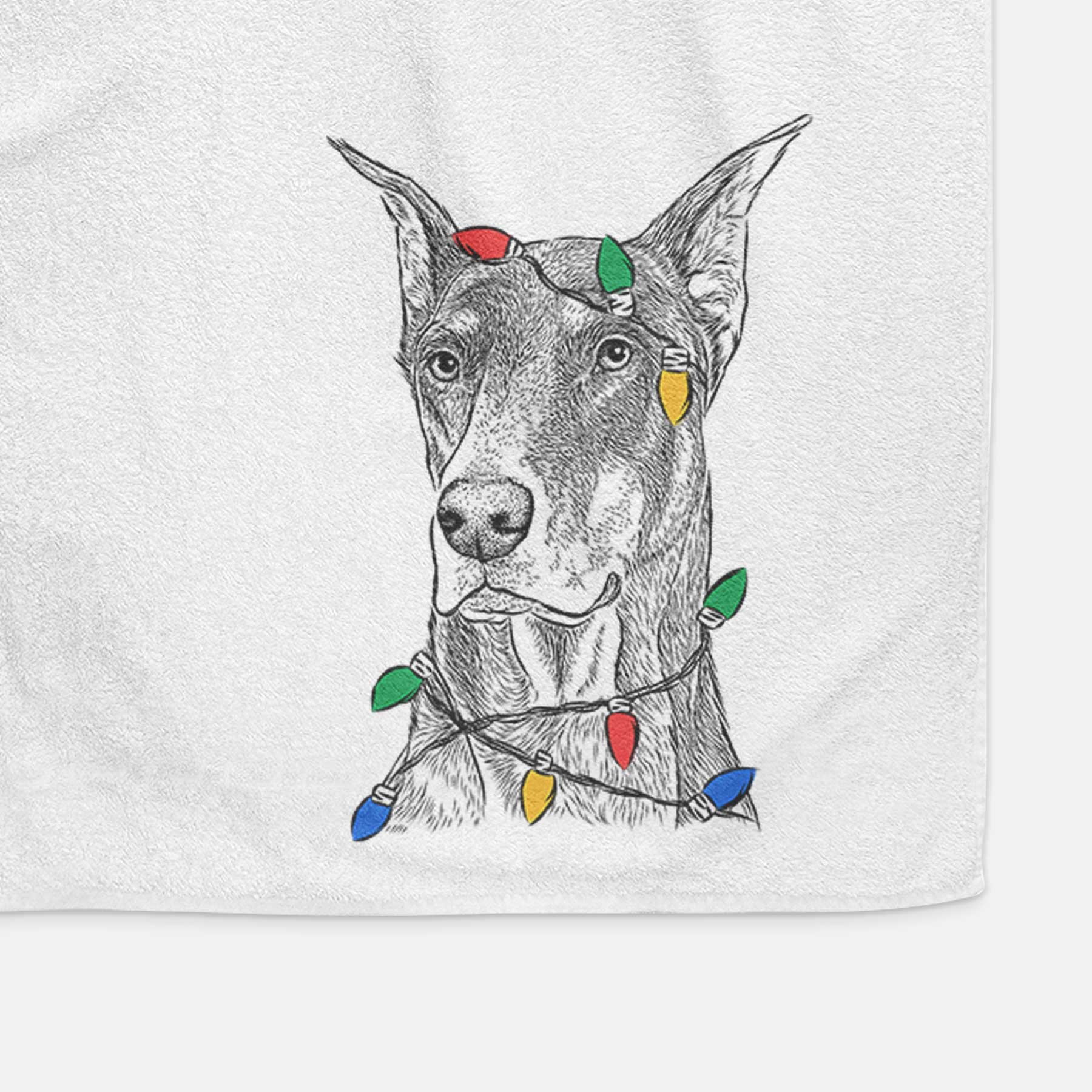 RJ the Doberman Pinscher Decorative Hand Towel