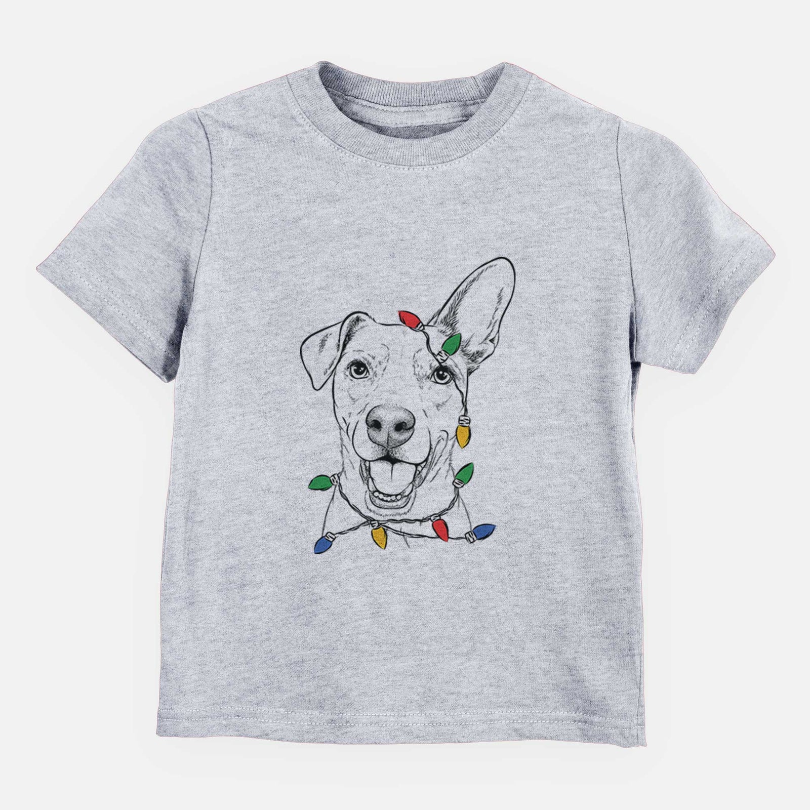 Christmas Lights Radar the Pitbull Mix - Kids/Youth/Toddler Shirt