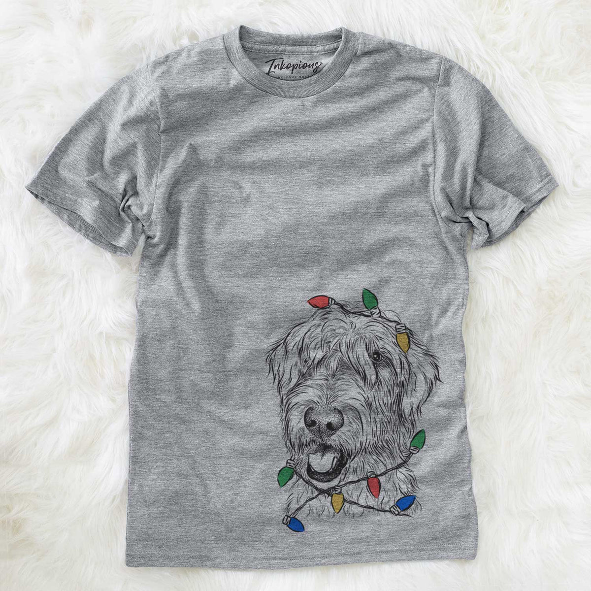 Christmas Lights Ragnar the Irish Wolfhound - Unisex Crewneck