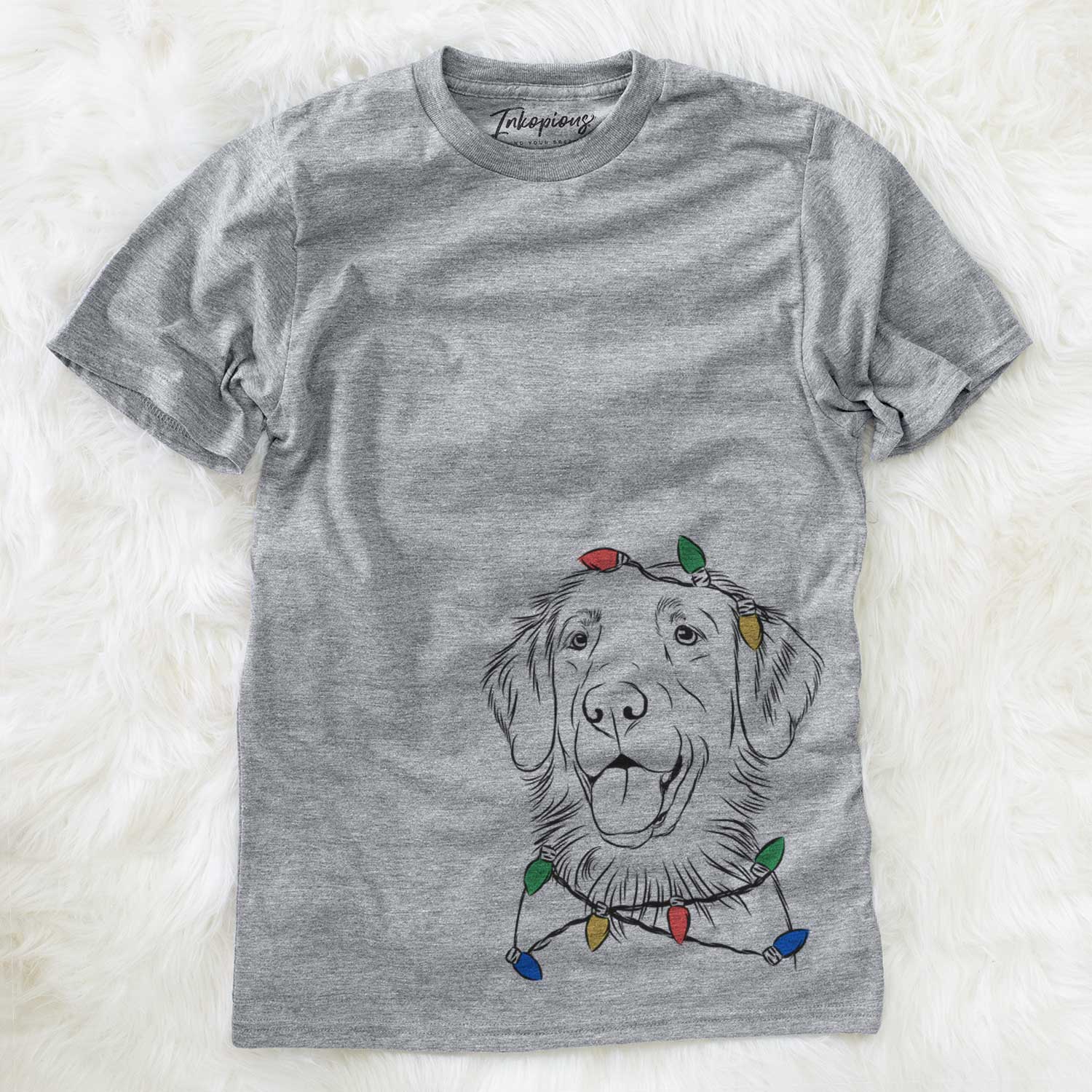 Christmas Lights Raisin the Flat Coated Retriever - Unisex Crewneck