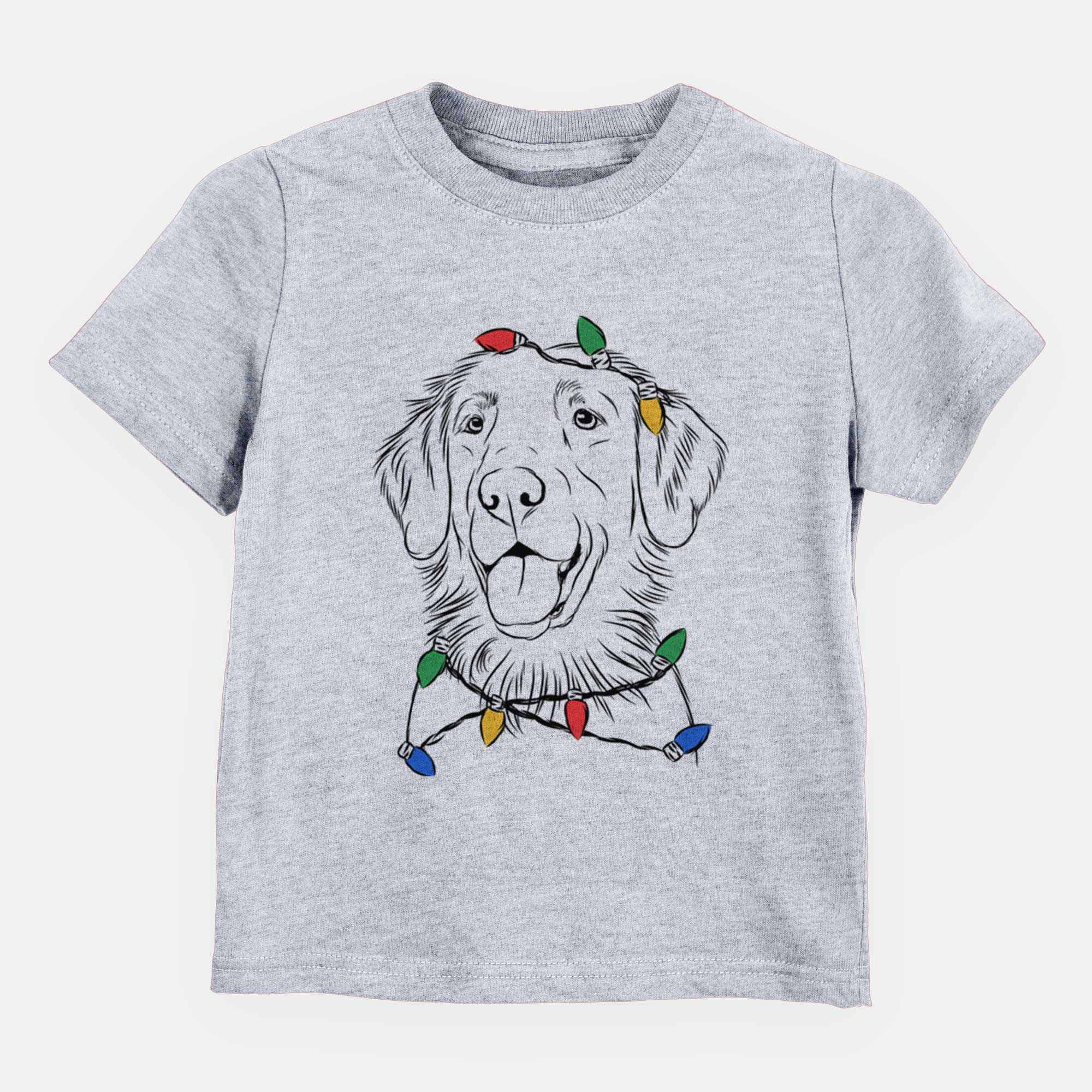 Christmas Lights Raisin the Flat Coated Retriever - Kids/Youth/Toddler Shirt