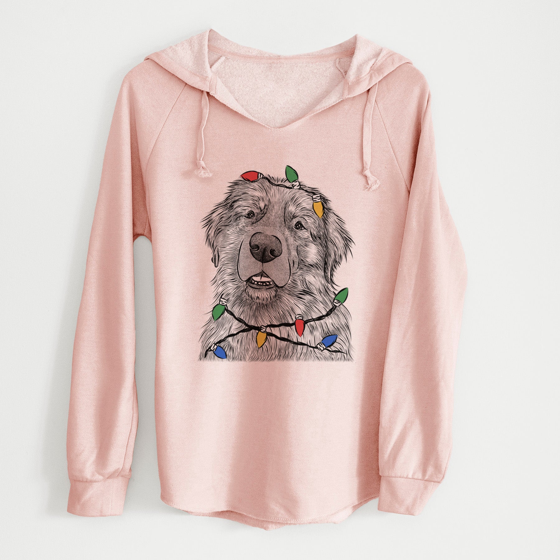 Christmas Lights Ralph the Leonberger - Cali Wave Hooded Sweatshirt