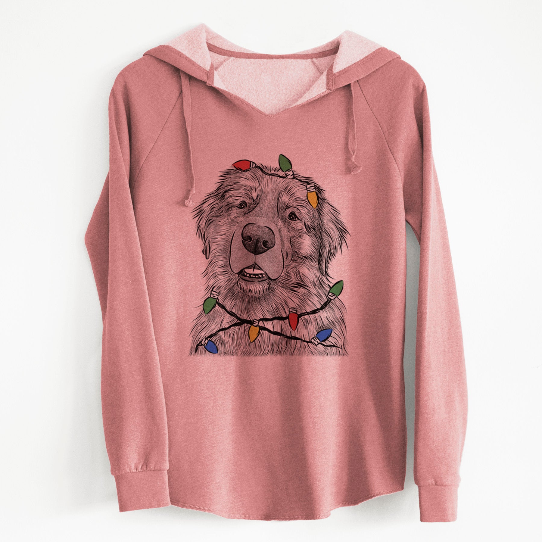 Christmas Lights Ralph the Leonberger - Cali Wave Hooded Sweatshirt