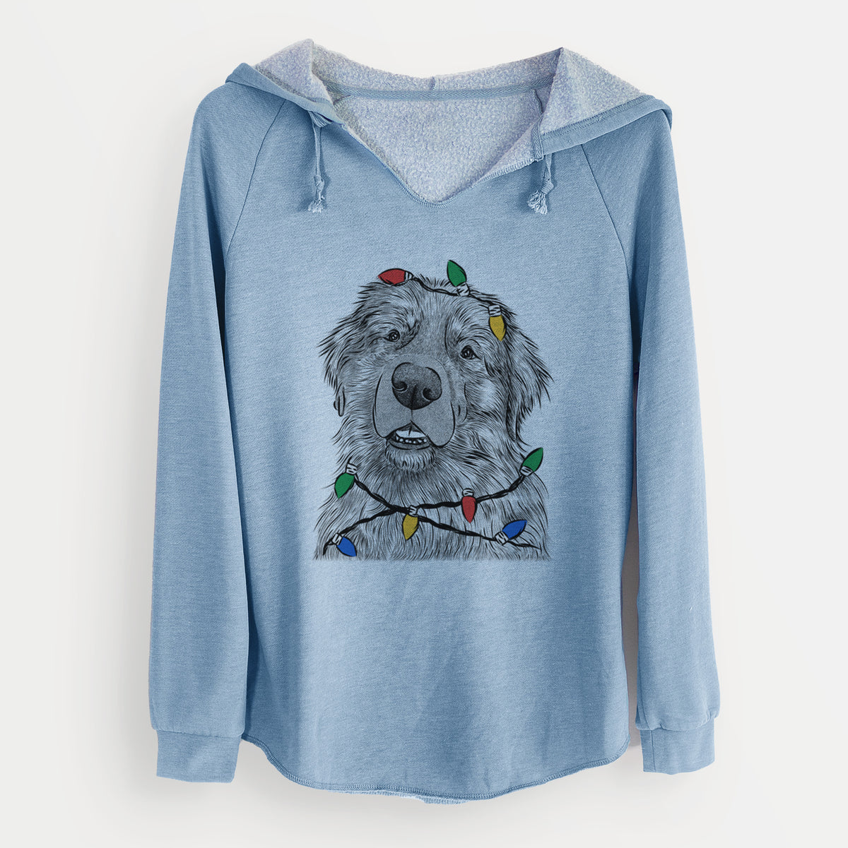 Christmas Lights Ralph the Leonberger - Cali Wave Hooded Sweatshirt