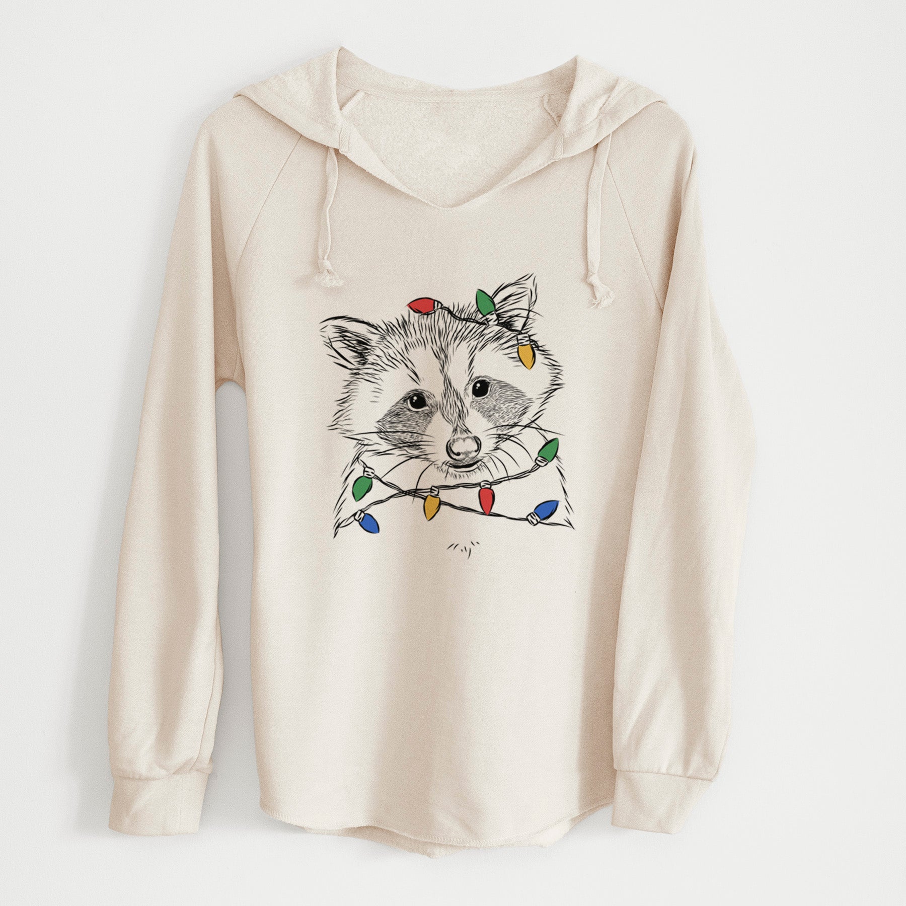 Christmas Lights Randy the Raccoon - Cali Wave Hooded Sweatshirt