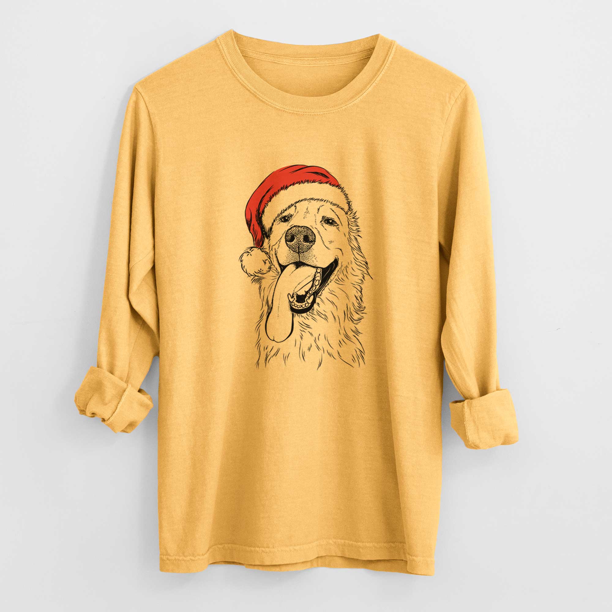 Christmas Lights Ranger the Mixed Breed - Heavyweight 100% Cotton Long Sleeve
