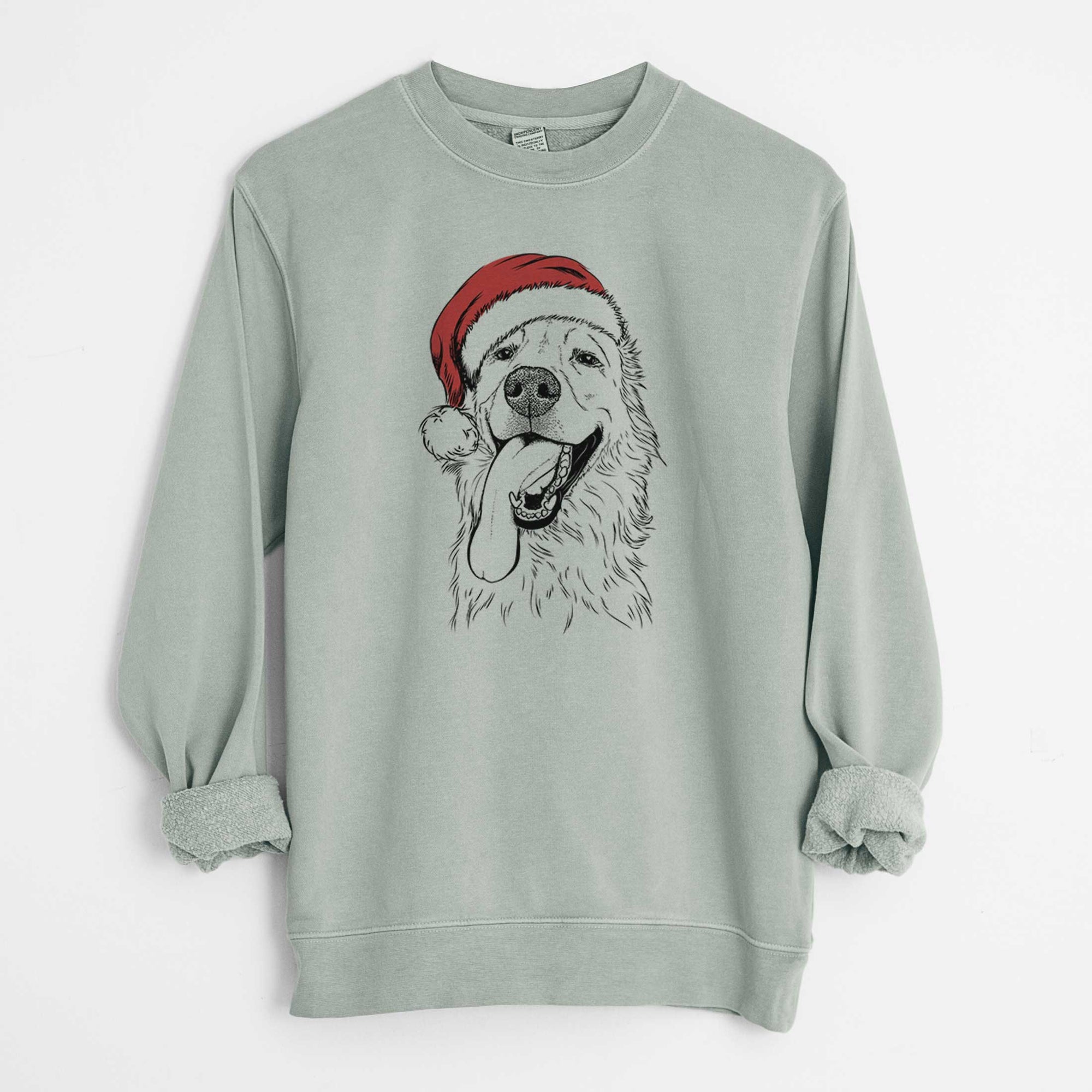 Christmas Lights Ranger the Mixed Breed - Unisex Pigment Dyed Crew Sweatshirt