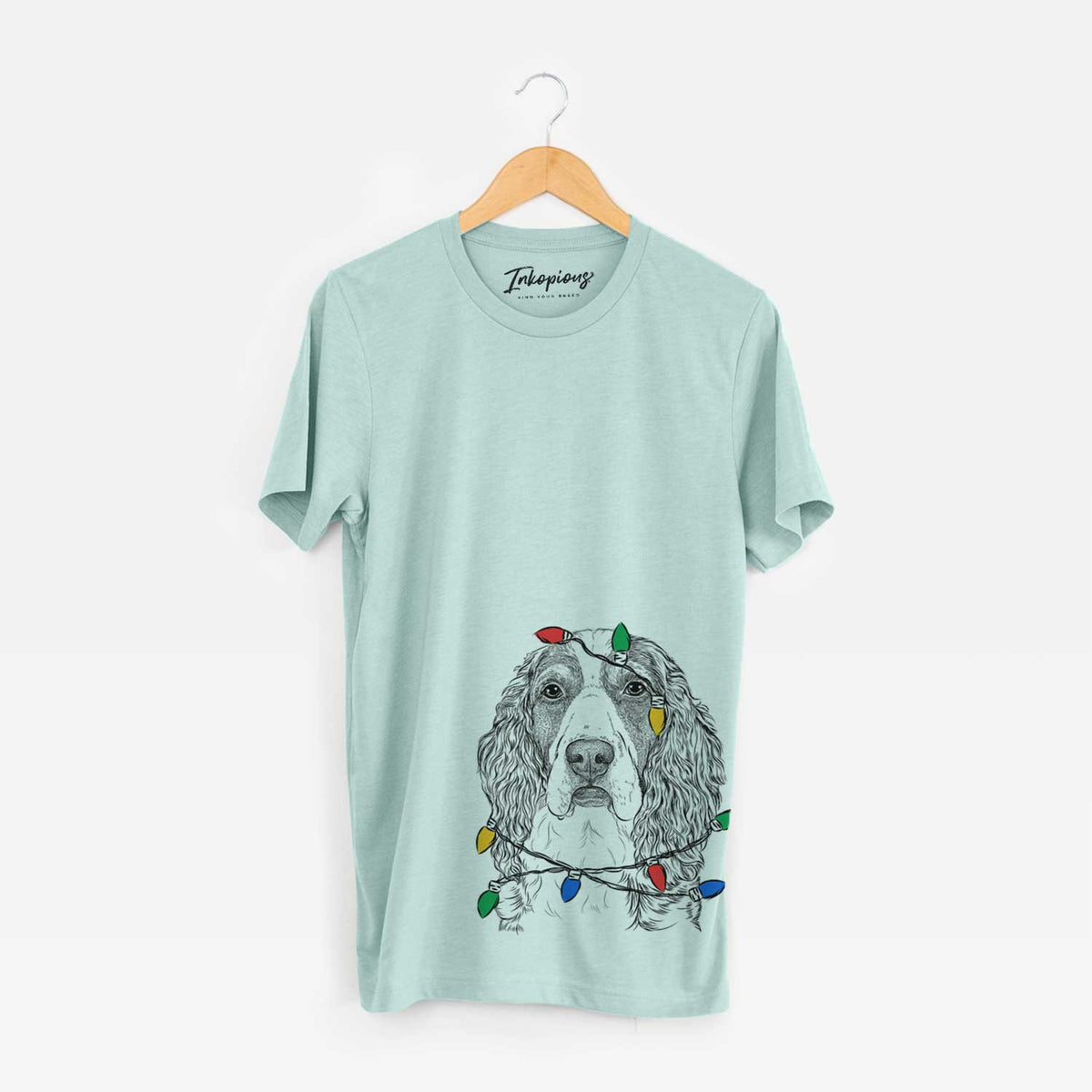 Christmas Lights Red the English Springer Spaniel - Unisex Crewneck