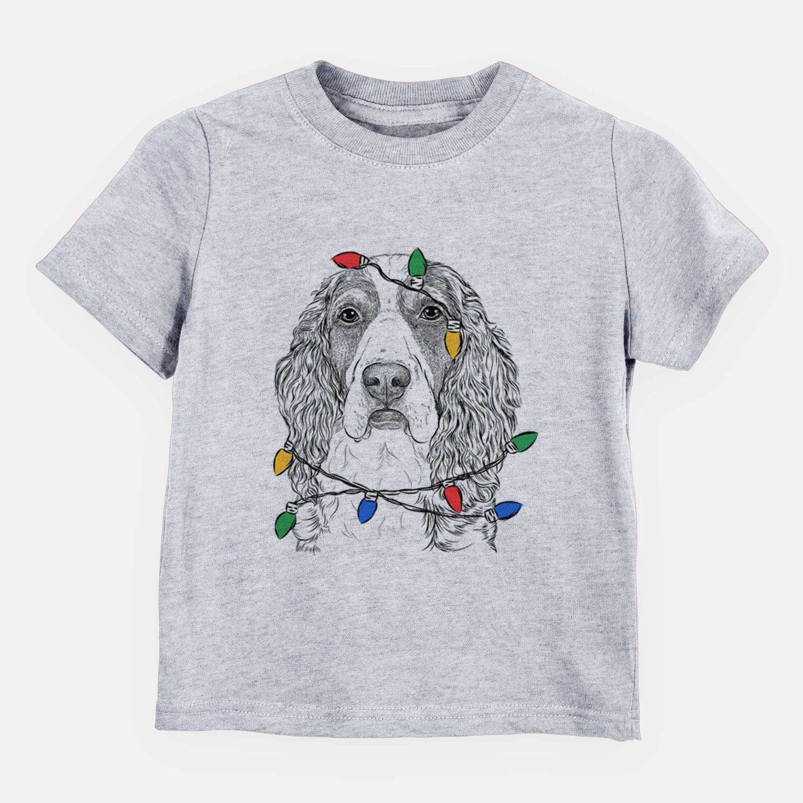 Christmas Lights Red the English Springer Spaniel - Kids/Youth/Toddler Shirt