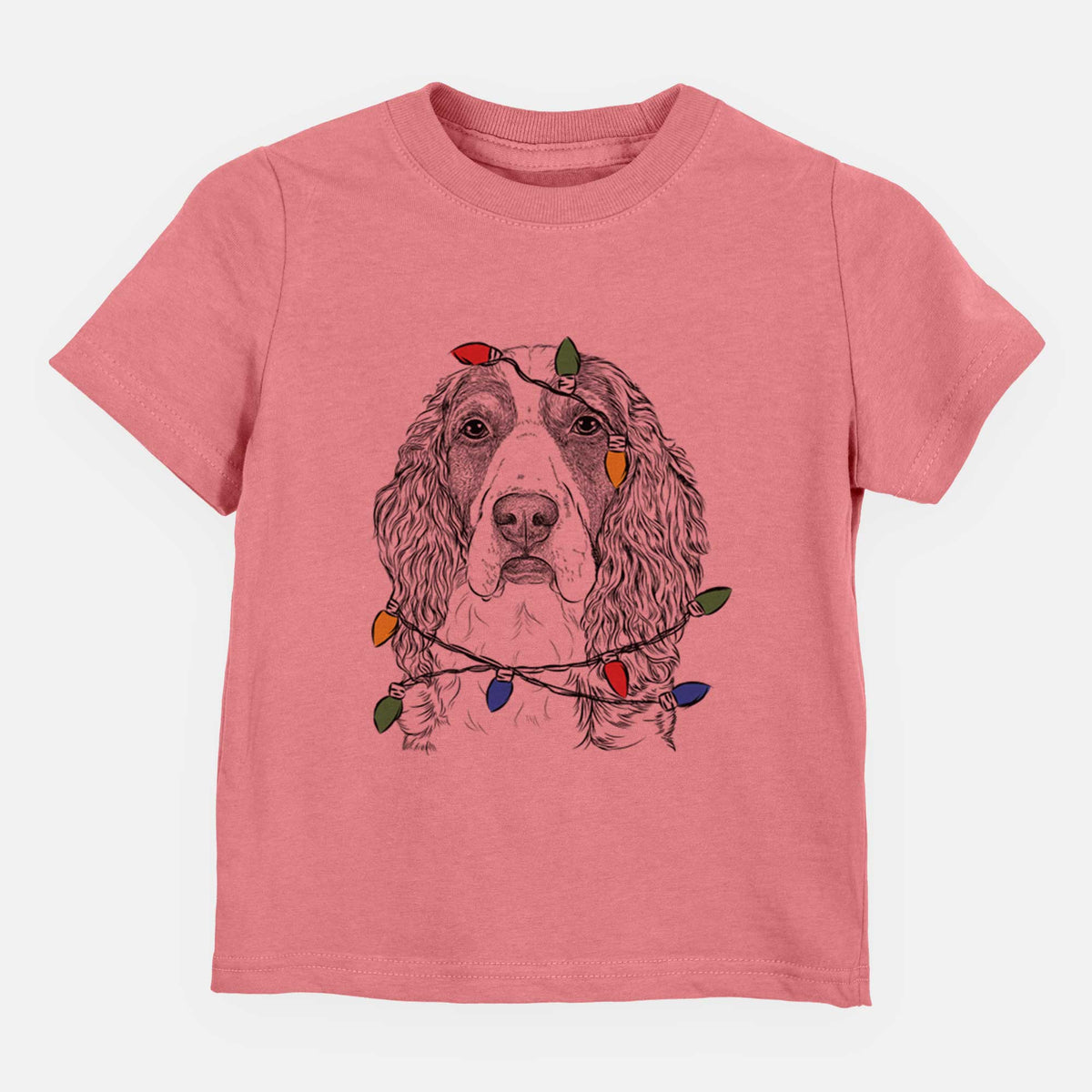Christmas Lights Red the English Springer Spaniel - Kids/Youth/Toddler Shirt