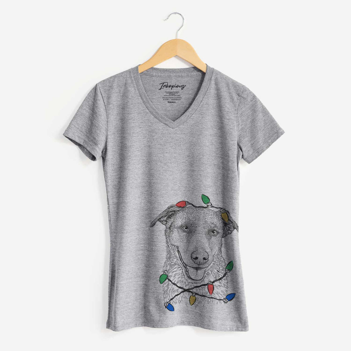 Christmas Lights Reef the Mixed Breed - Women's V-neck Shirt