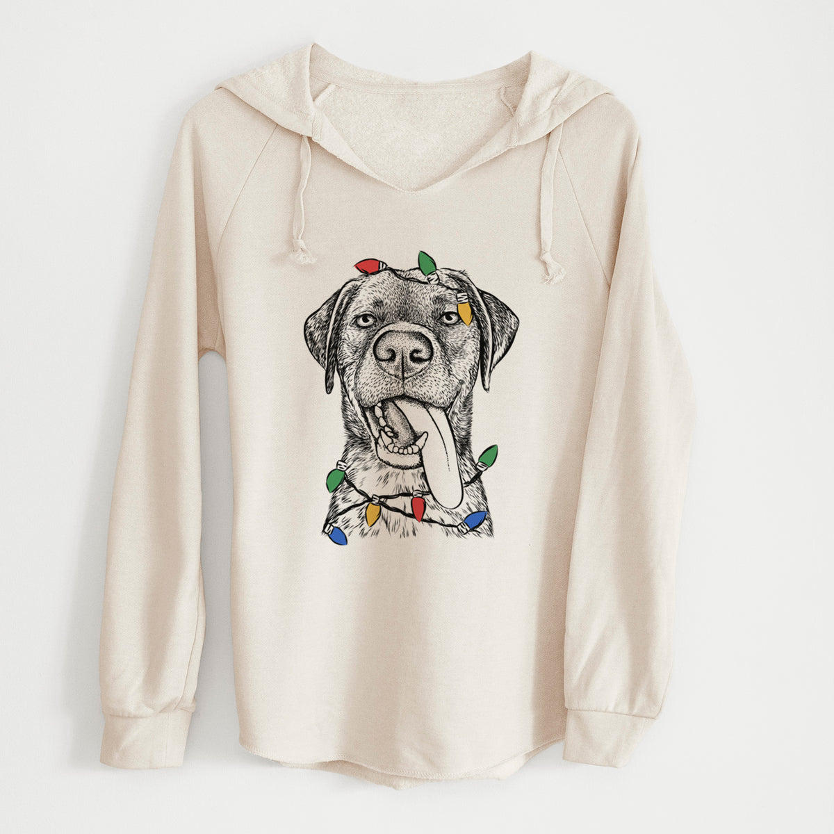 Christmas Lights Reese the Mixed Breed - Cali Wave Hooded Sweatshirt