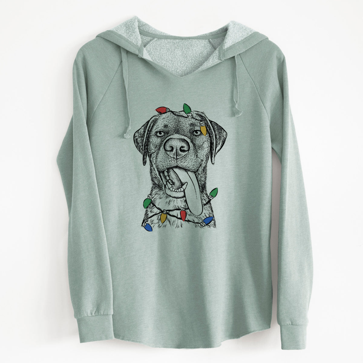 Christmas Lights Reese the Mixed Breed - Cali Wave Hooded Sweatshirt