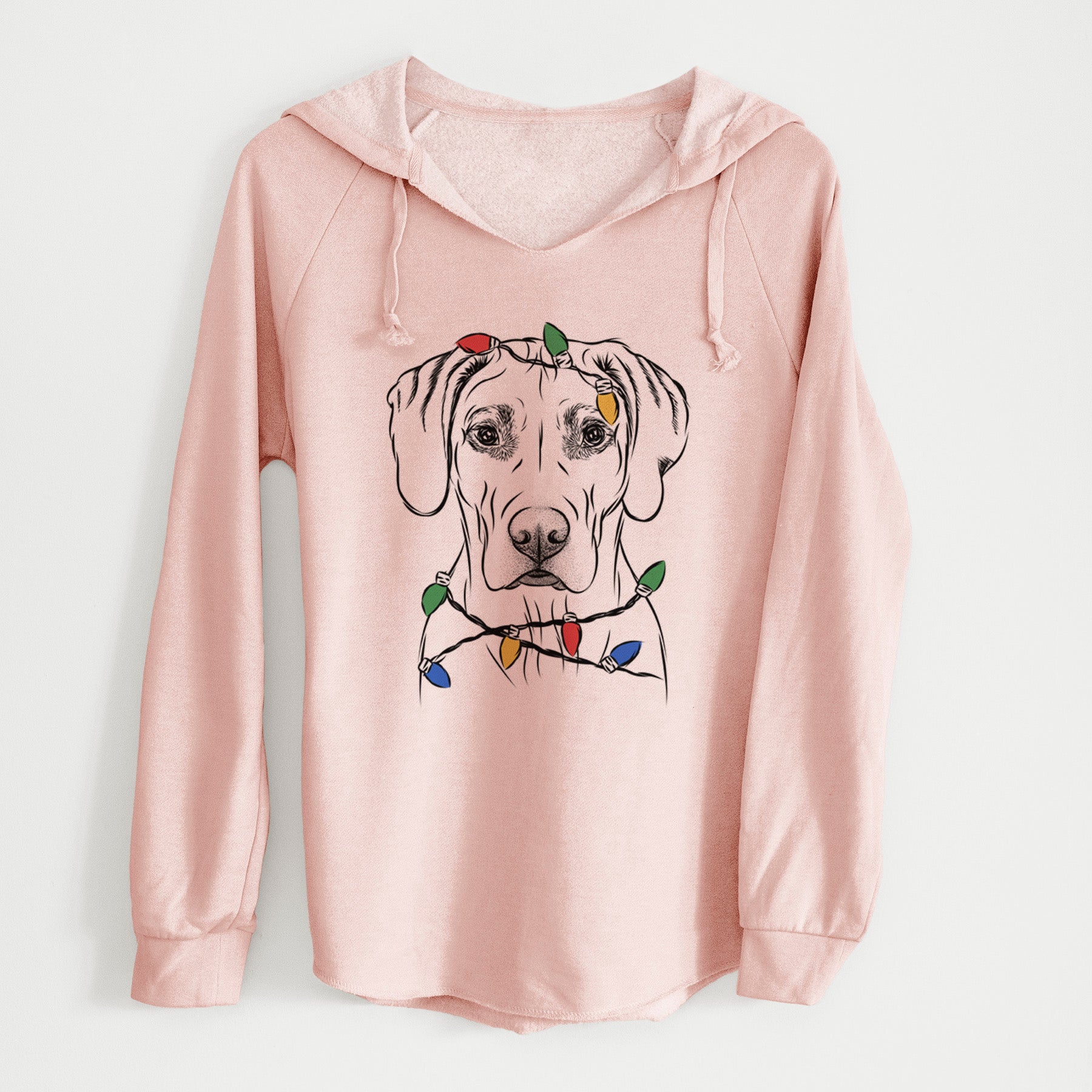 Christmas Lights Reid the Rhodesian Ridgeback - Cali Wave Hooded Sweatshirt