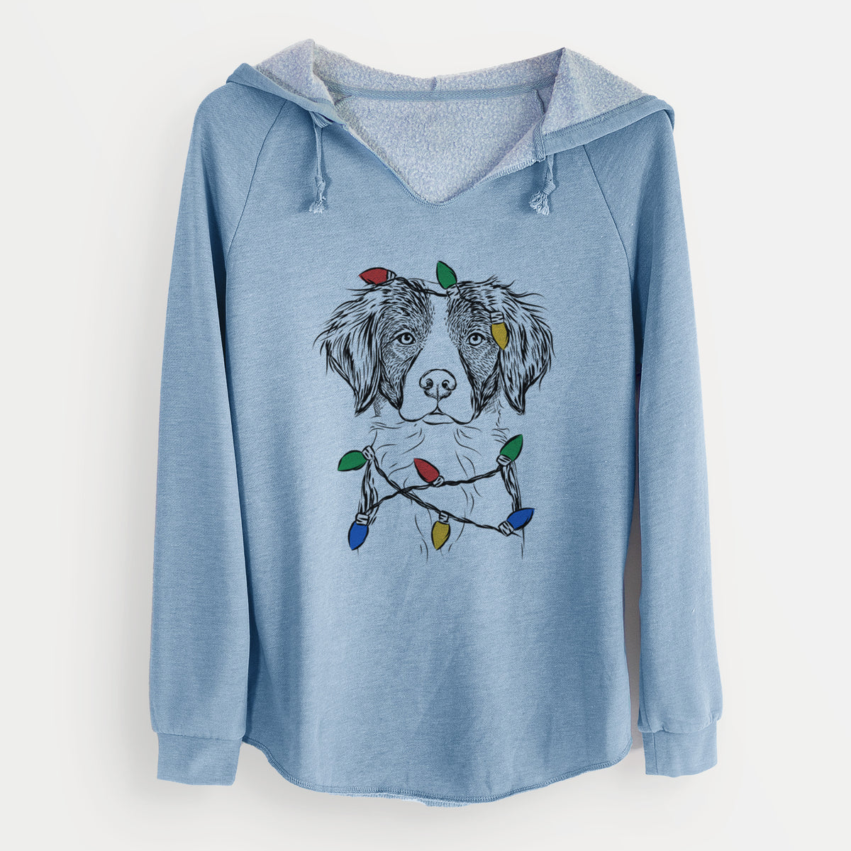 Christmas Lights Remi the Brittany - Cali Wave Hooded Sweatshirt