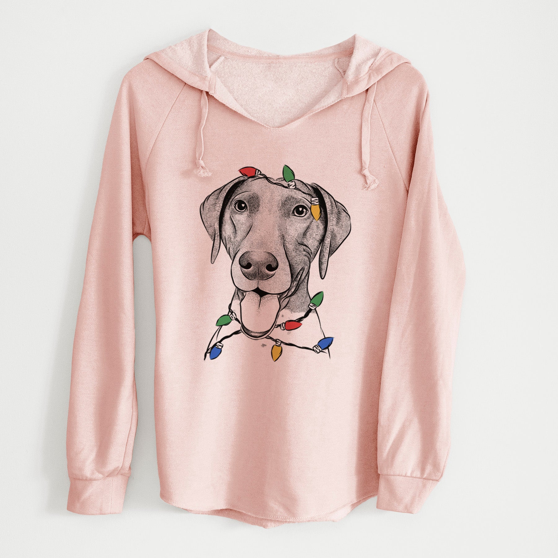 Christmas Lights Remi the German Shorthaired Pointer - Cali Wave Hooded Sweatshirt