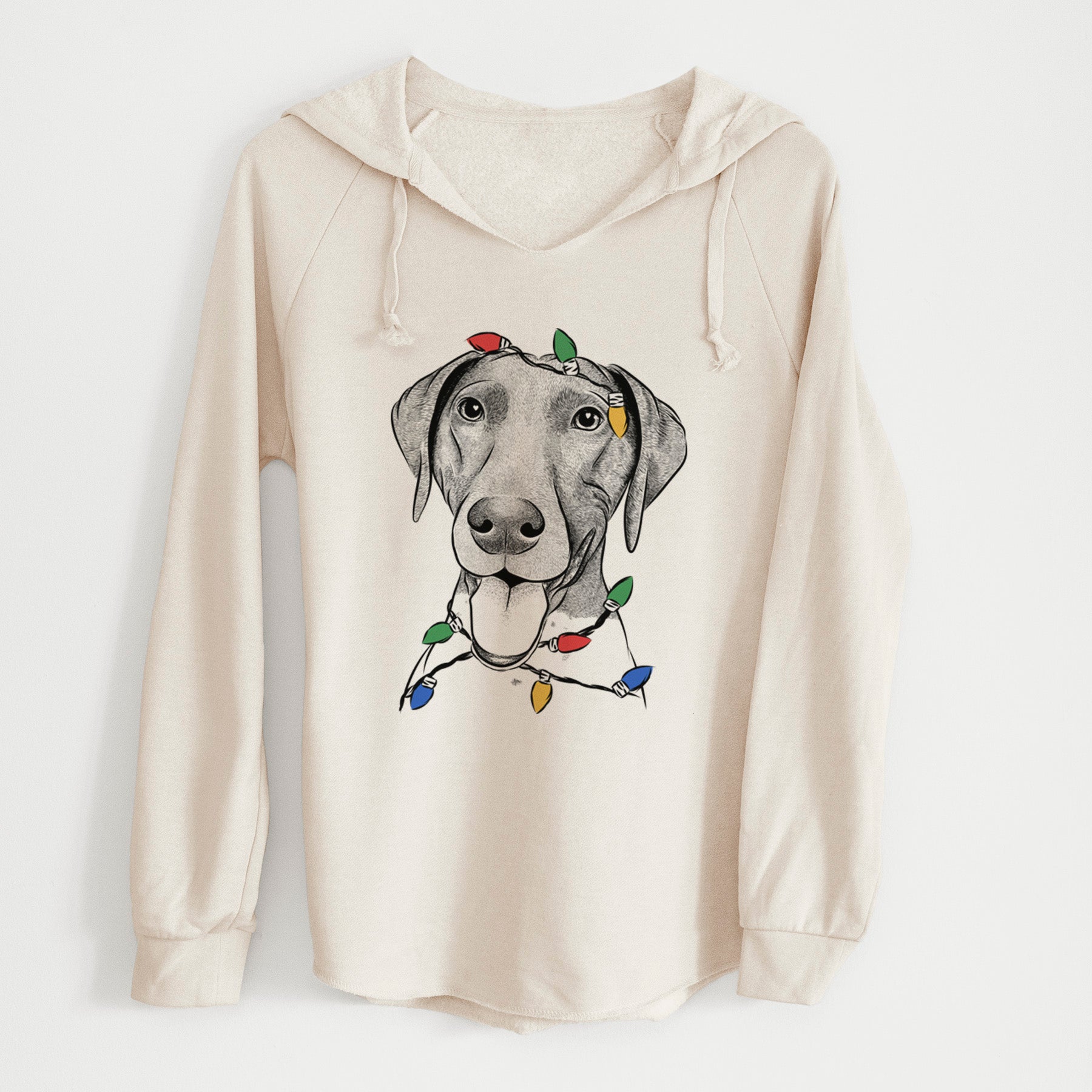 Christmas Lights Remi the German Shorthaired Pointer - Cali Wave Hooded Sweatshirt