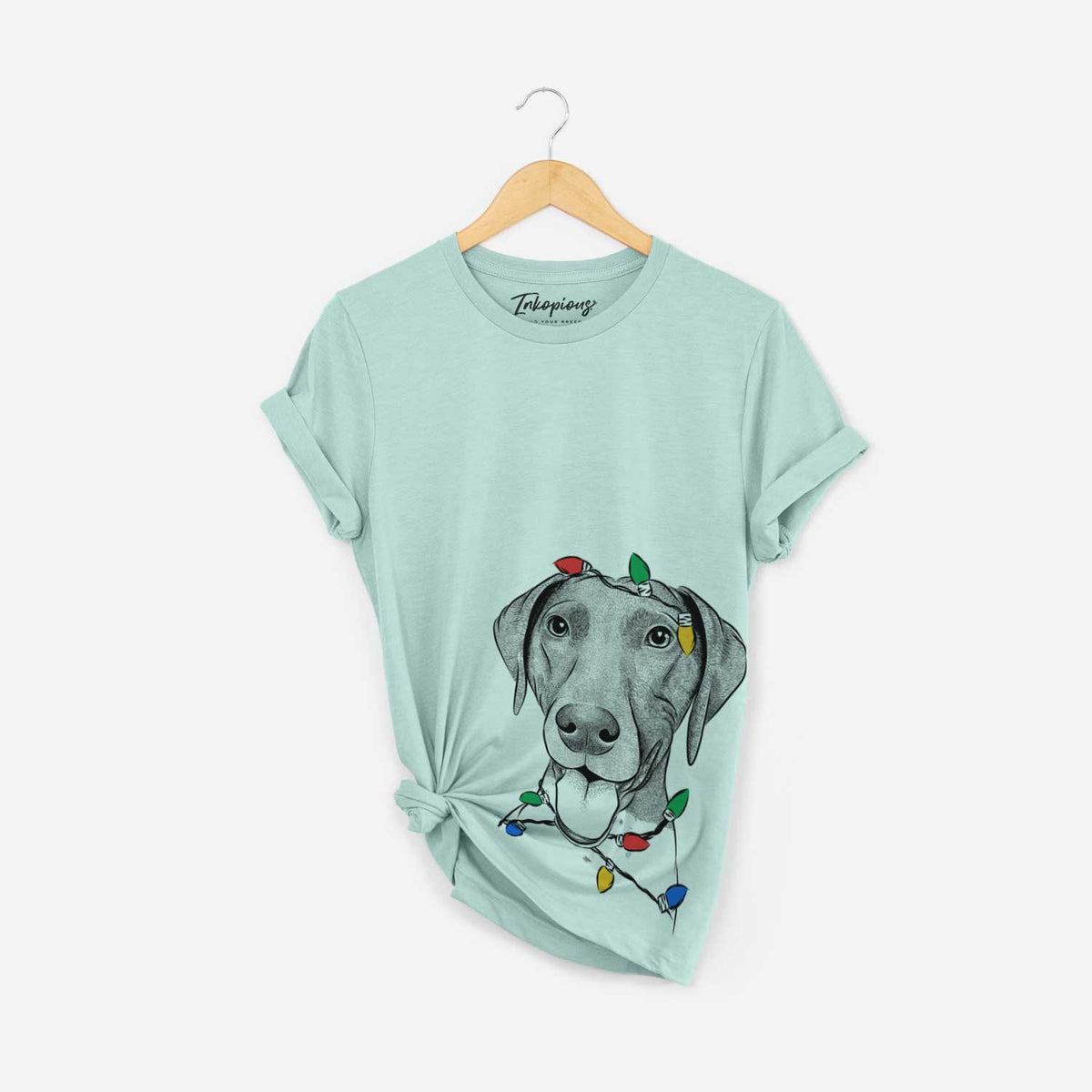 Christmas Lights Remi the German Shorthaired Pointer - Unisex Crewneck