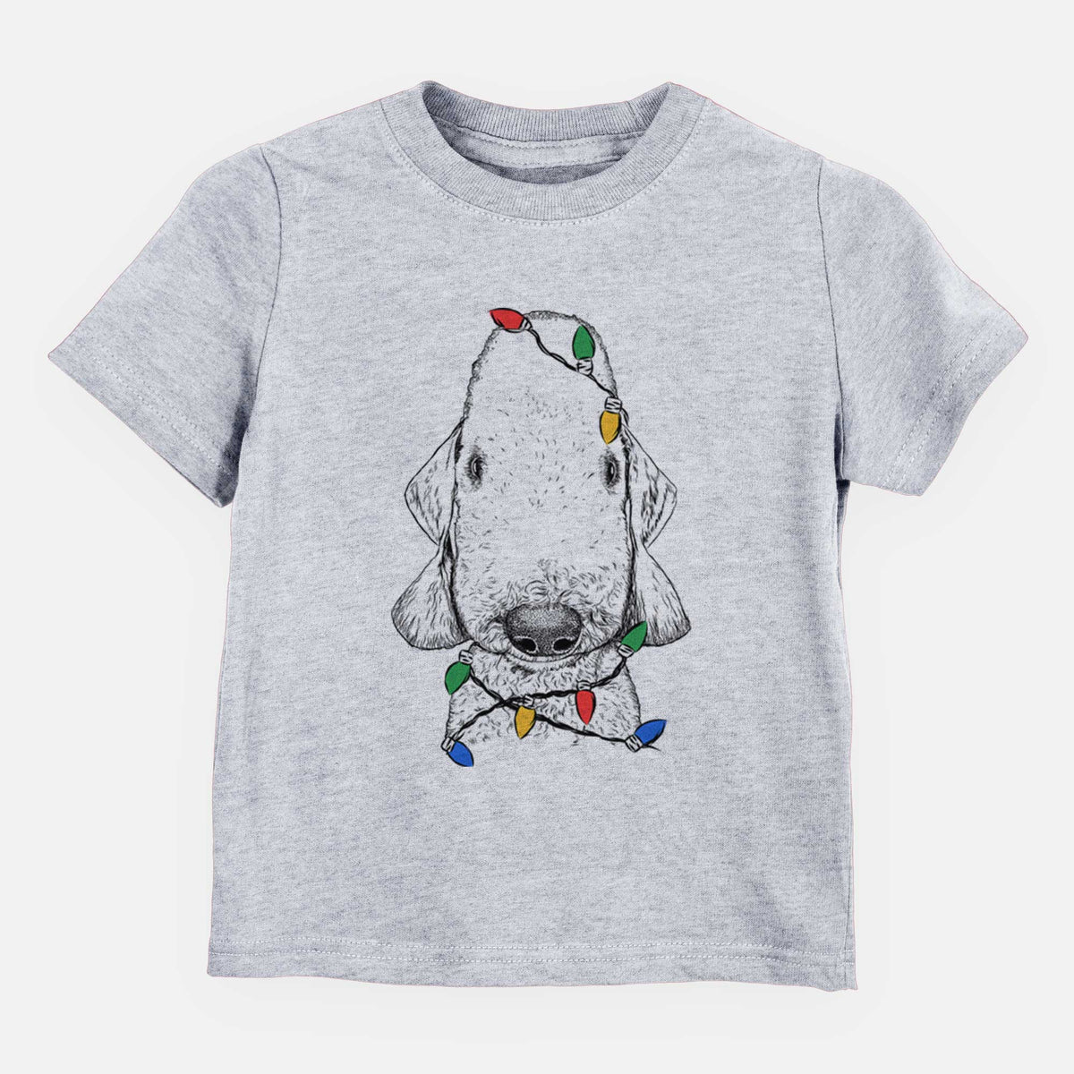 Christmas Lights Remington the Bedlington Terrier - Kids/Youth/Toddler Shirt