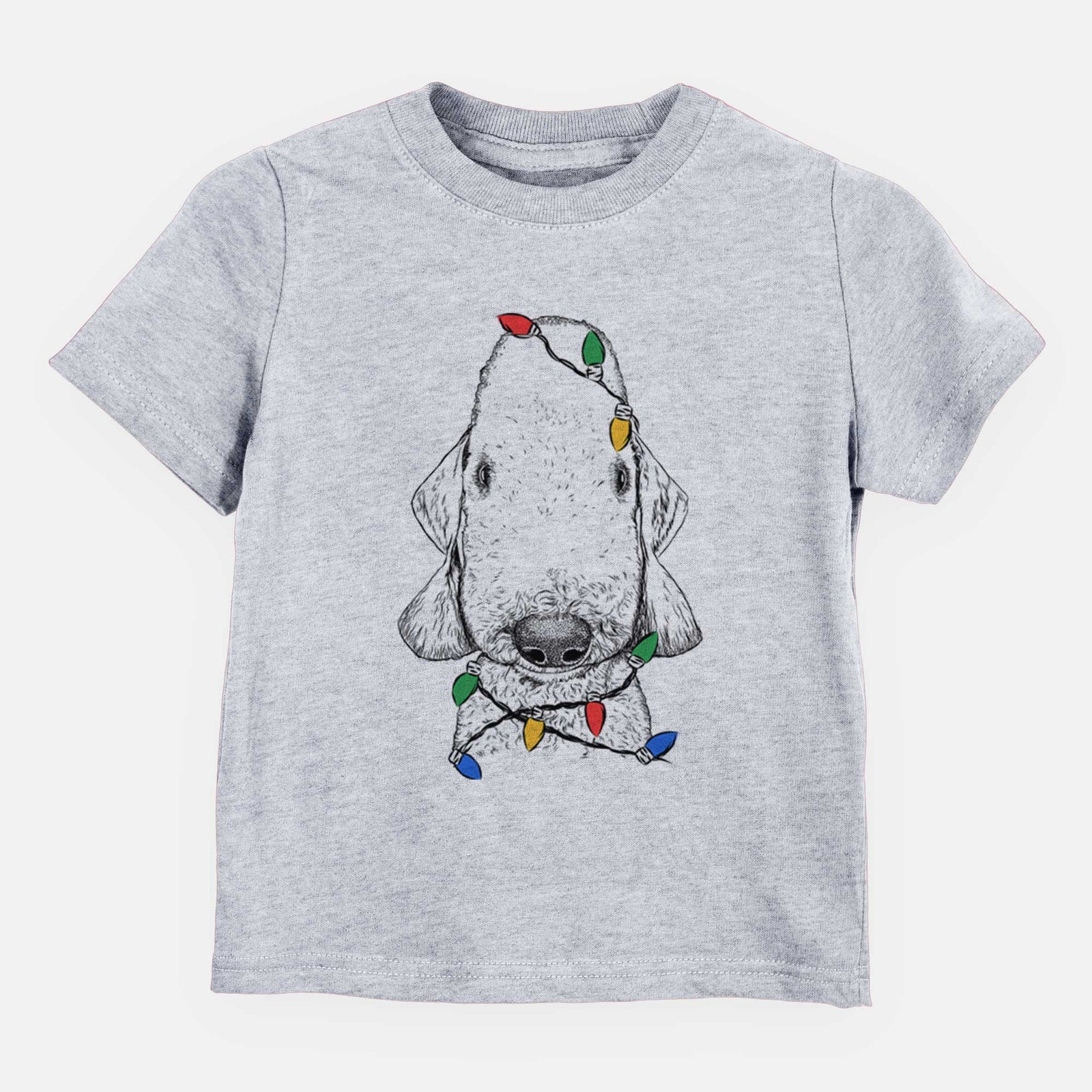 Christmas Lights Remington the Bedlington Terrier - Kids/Youth/Toddler Shirt