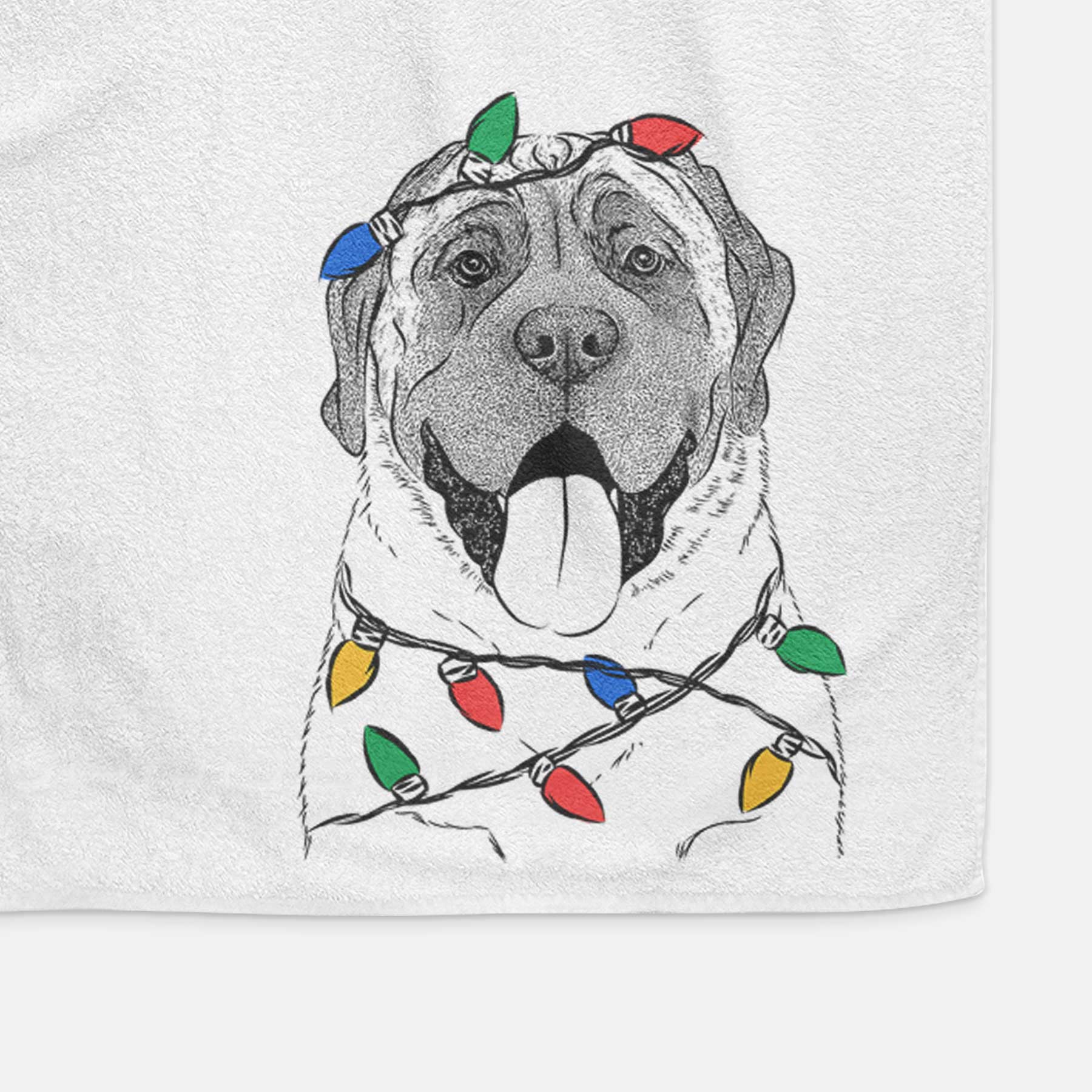 Remmie the English Mastiff Decorative Hand Towel