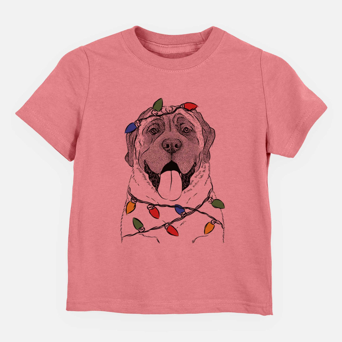 Christmas Lights Remmie the English Mastiff - Kids/Youth/Toddler Shirt