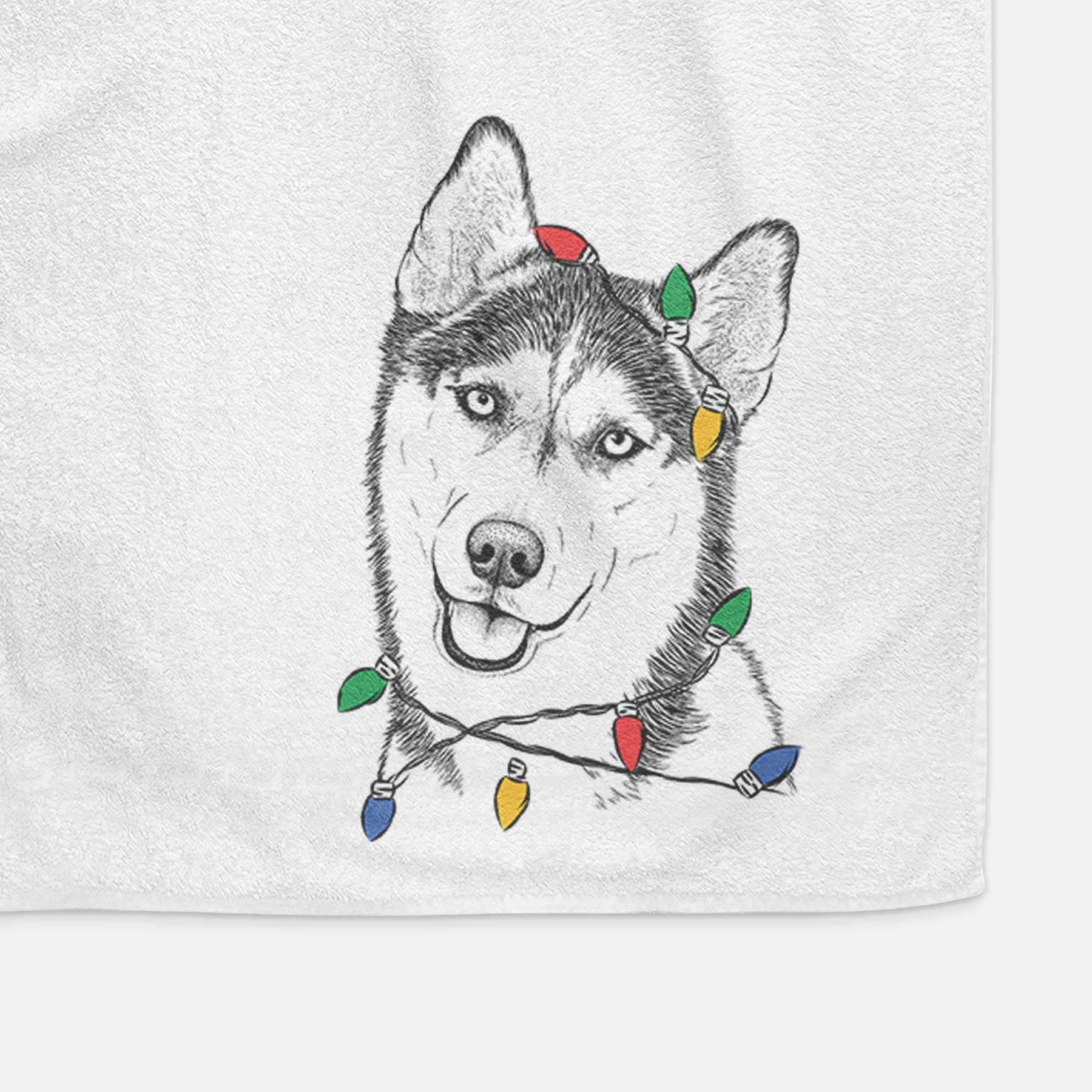 Remmie the Siberian Husky Decorative Hand Towel