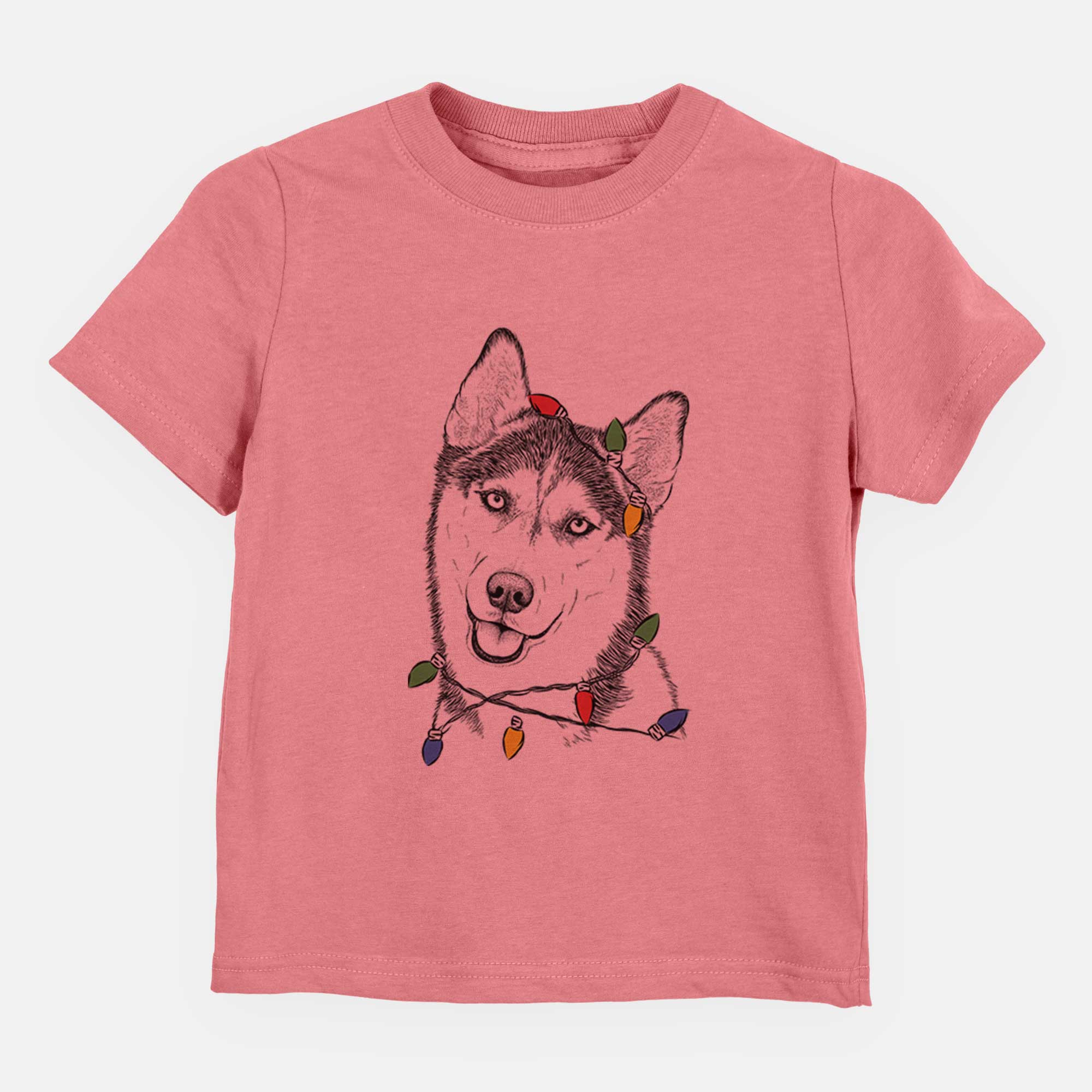 Christmas Lights Remmie the Siberian Husky - Kids/Youth/Toddler Shirt