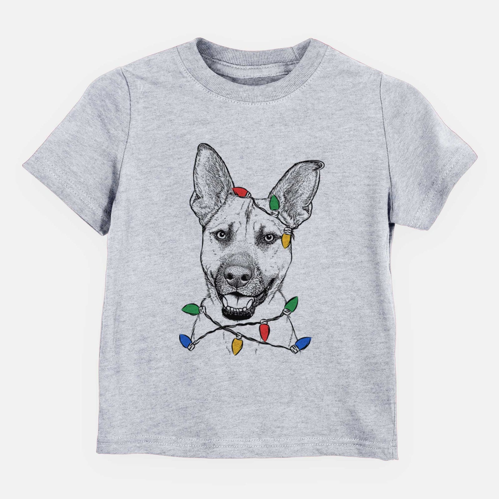 Christmas Lights Remus the German Shepherd Mix - Kids/Youth/Toddler Shirt