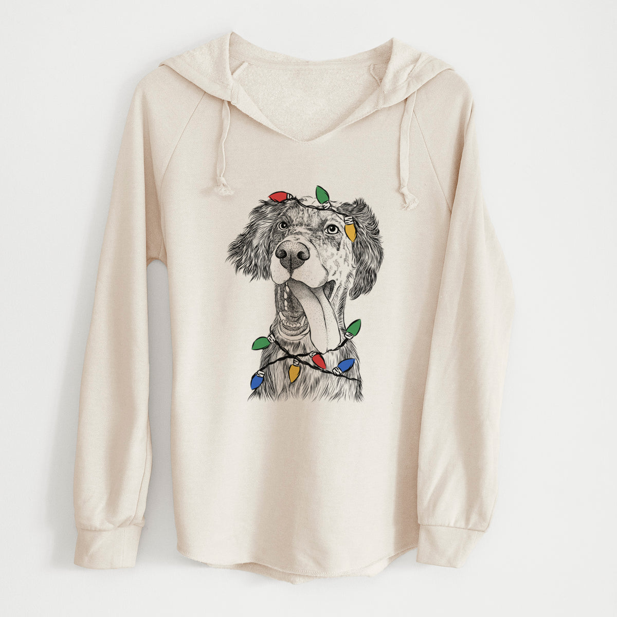 Christmas Lights Renly the English Setter - Cali Wave Hooded Sweatshirt