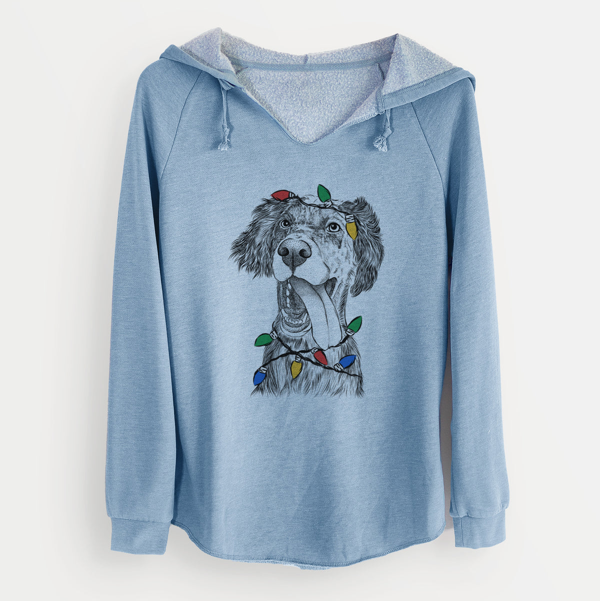 Christmas Lights Renly the English Setter - Cali Wave Hooded Sweatshirt