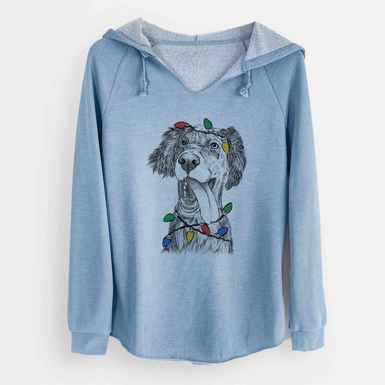 Christmas Lights Renly the English Setter - Cali Wave Hooded Sweatshirt
