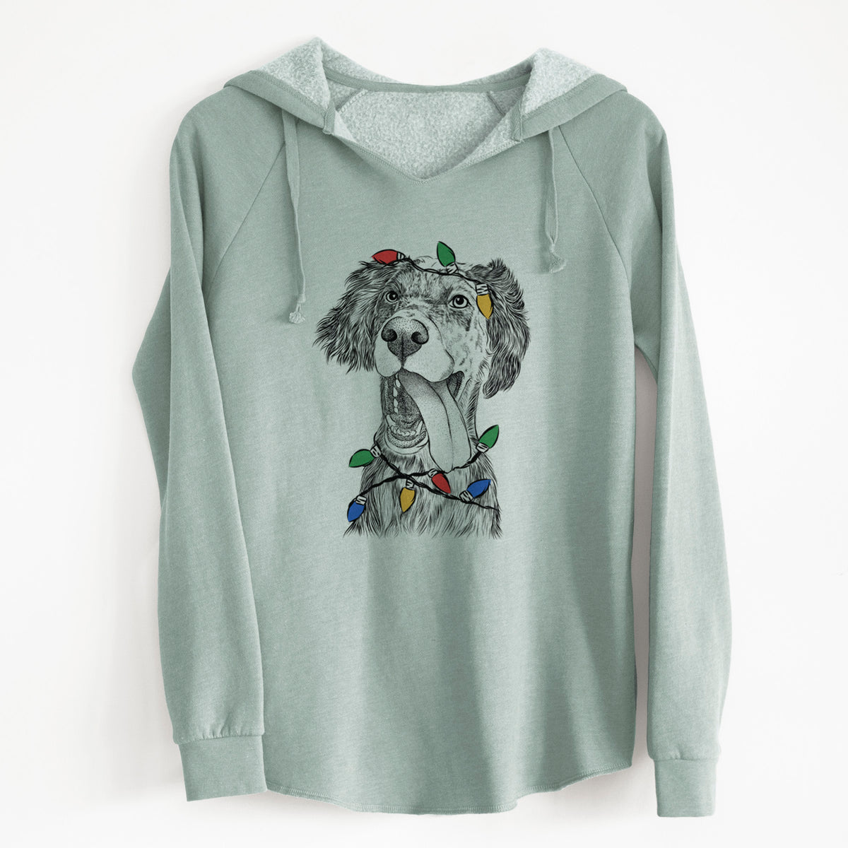 Christmas Lights Renly the English Setter - Cali Wave Hooded Sweatshirt