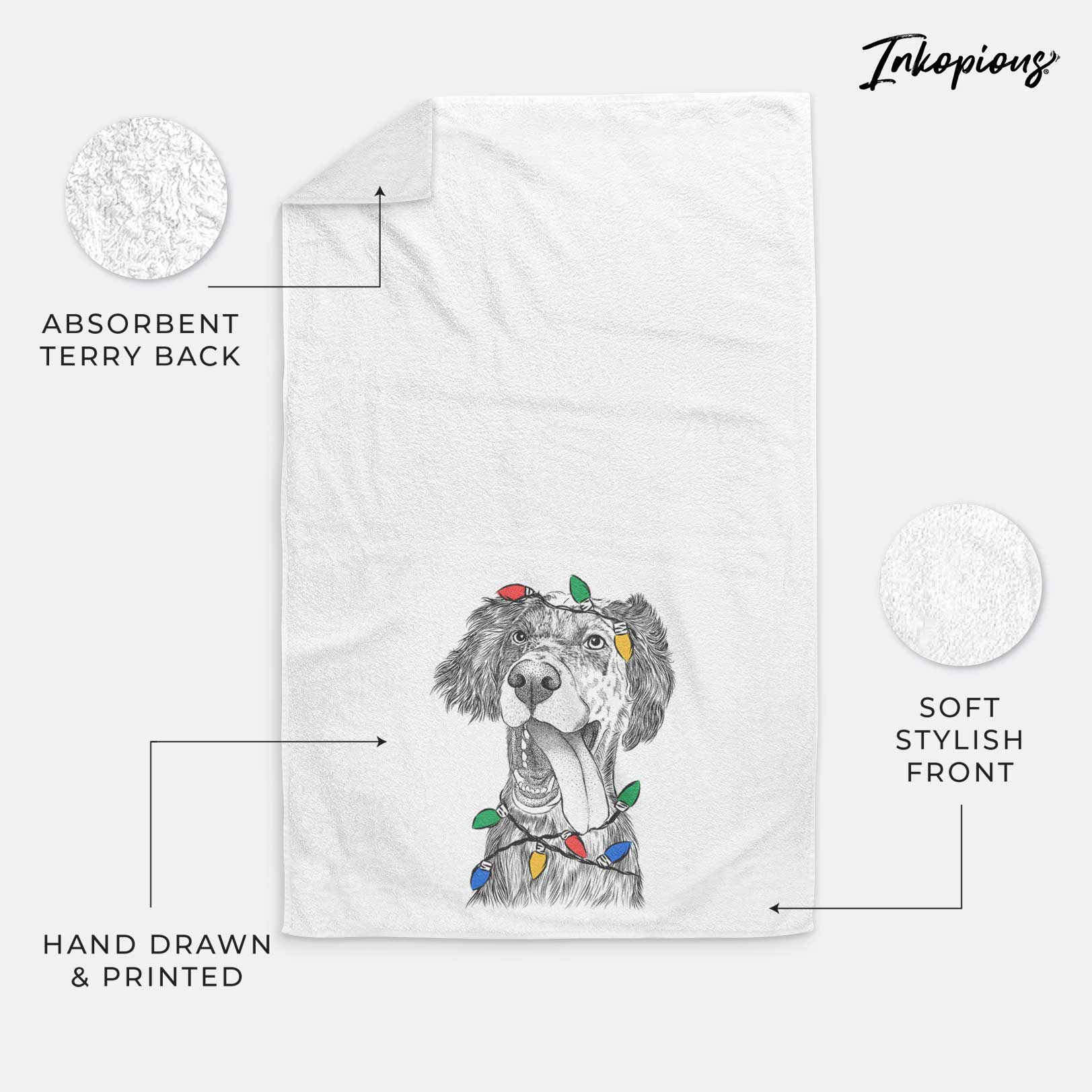 Renly the English Setter Decorative Hand Towel