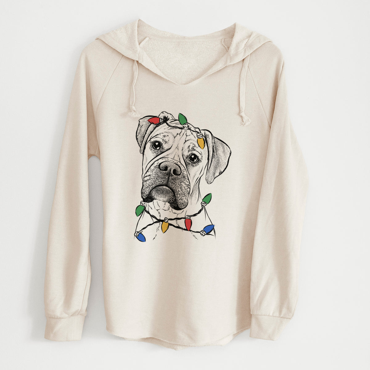 Christmas Lights Reuby the Boxer - Cali Wave Hooded Sweatshirt