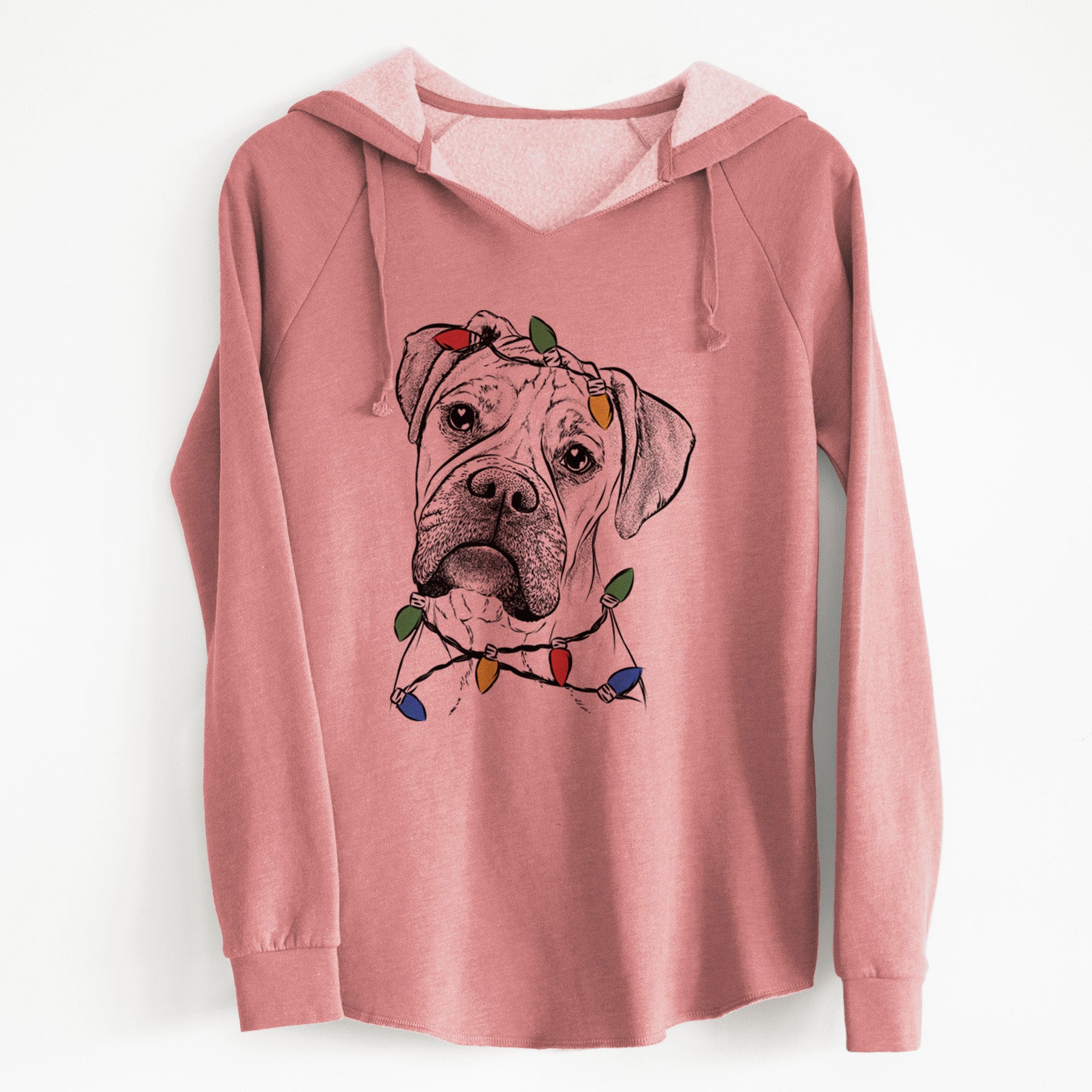 Christmas Lights Reuby the Boxer - Cali Wave Hooded Sweatshirt