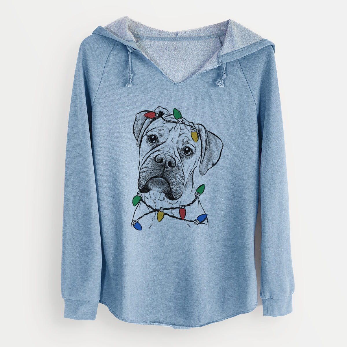 Christmas Lights Reuby the Boxer - Cali Wave Hooded Sweatshirt