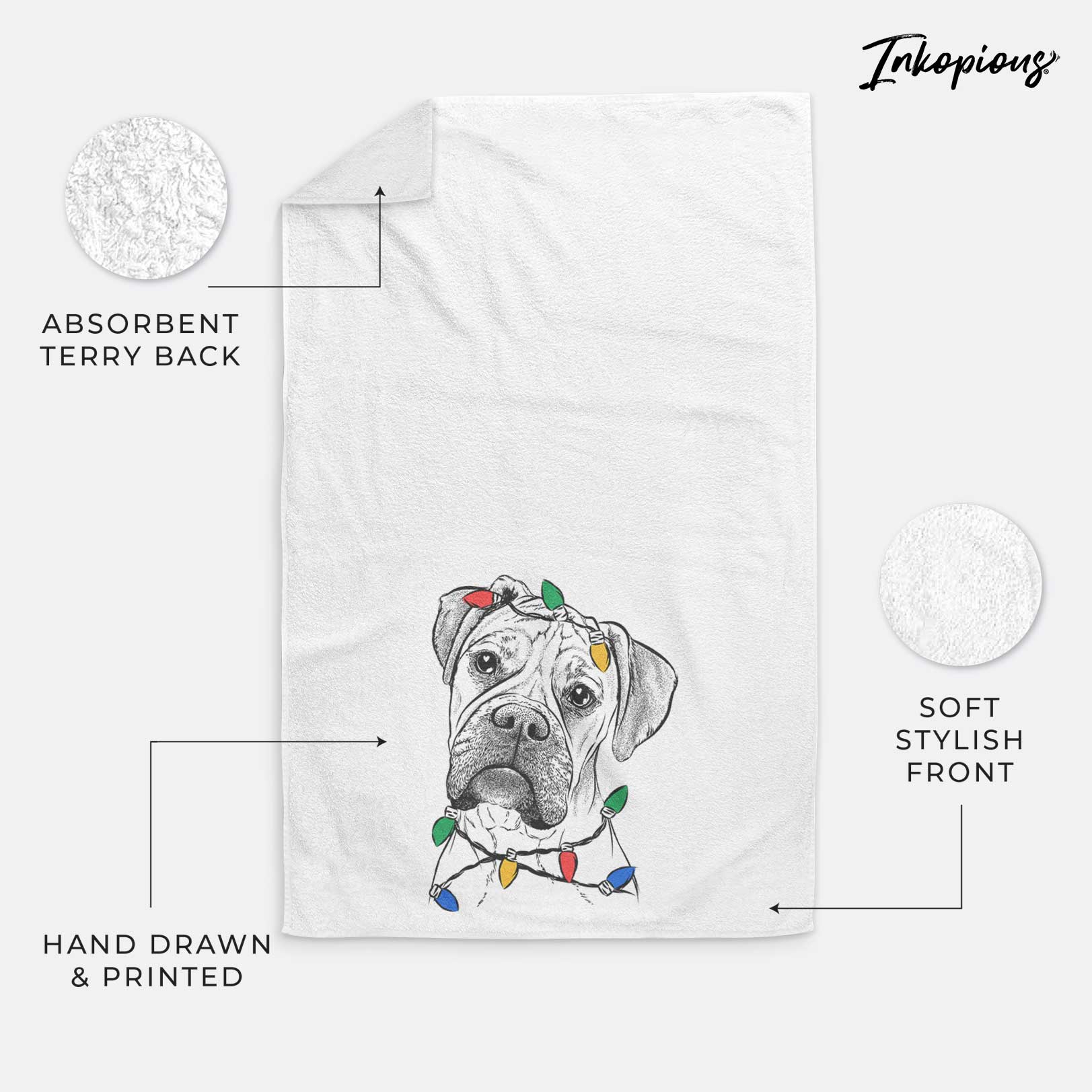 Reuby the Boxer Decorative Hand Towel